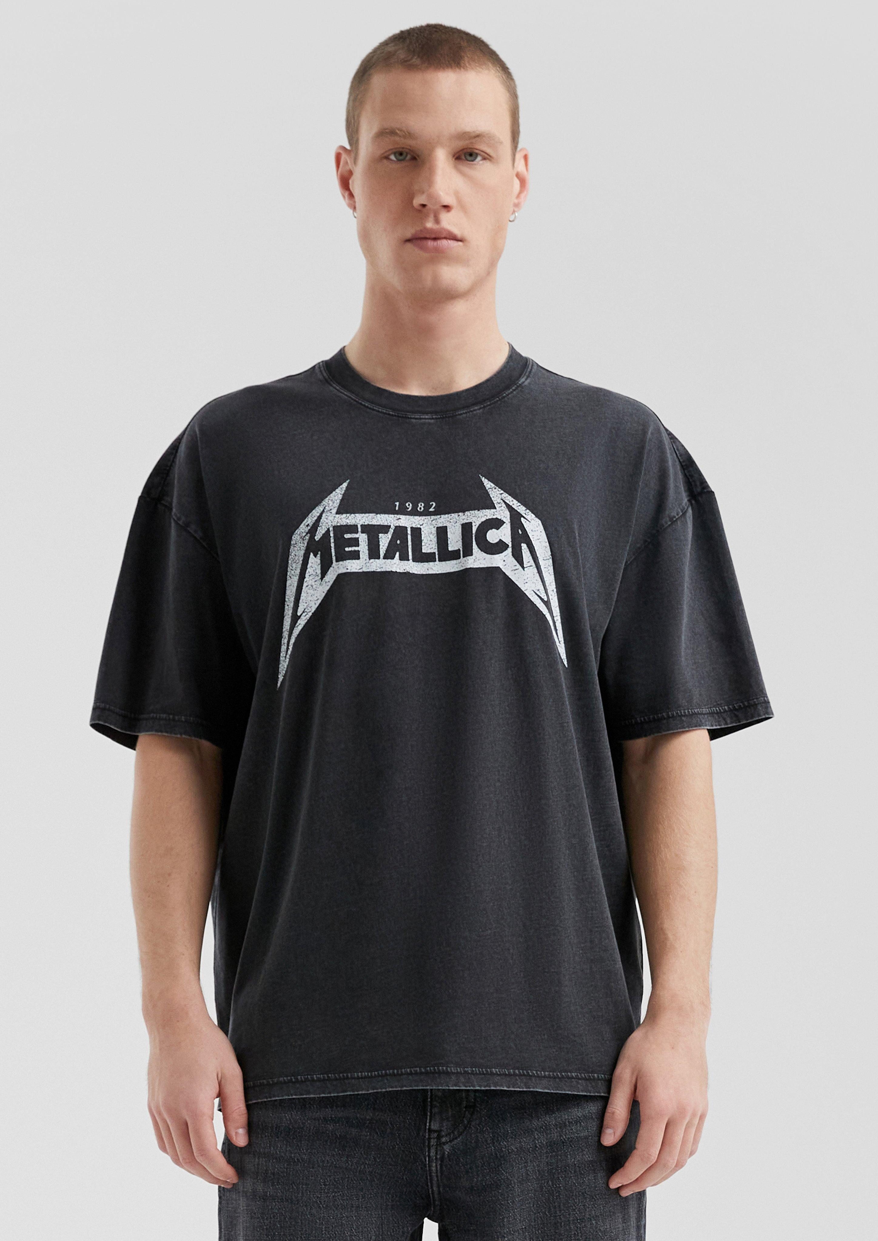 QS Kurzarmshirt Metallica® Band-Shirt im Loose günstig online kaufen
