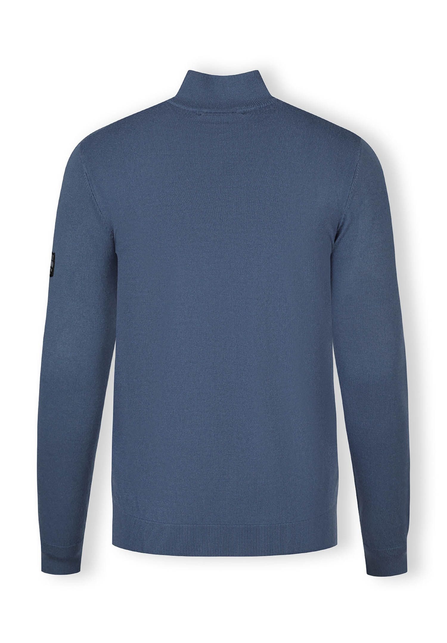 Respect Strickpullover Sweatshirt mit Zip-Kragen aus weicher Baumwollmischung. (XS-XXL)