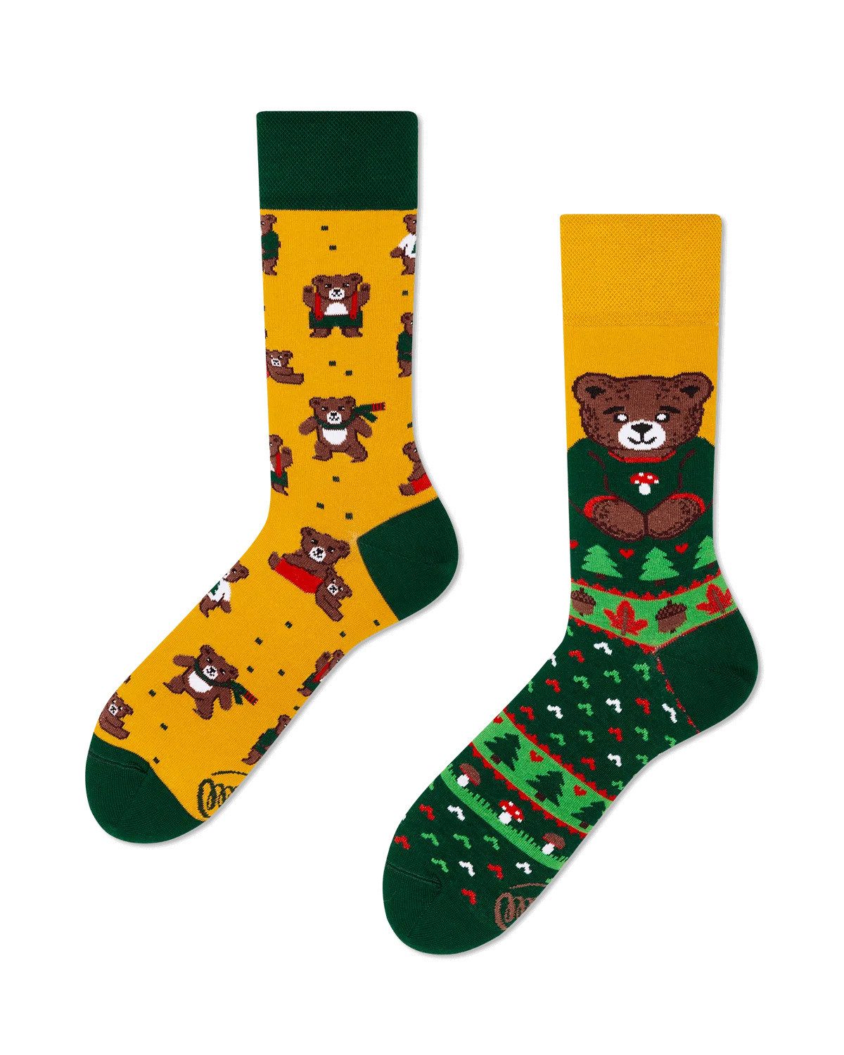 Many Mornings Freizeitsocken Many Mornings Носки Autumn Teddy (1 Paar, 1-Paar, 1 Paar) charmanter Dismatching-Stil