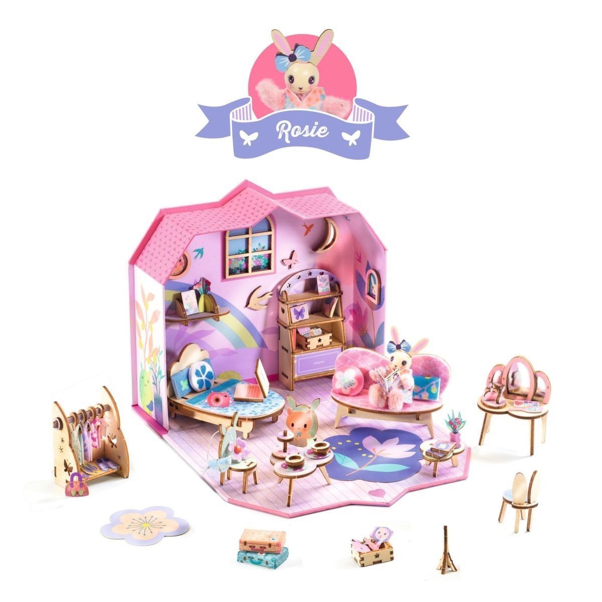 DJECO Spiel Mi House Rosie Spielset für Kinder, Mi House Rosie, Spielset