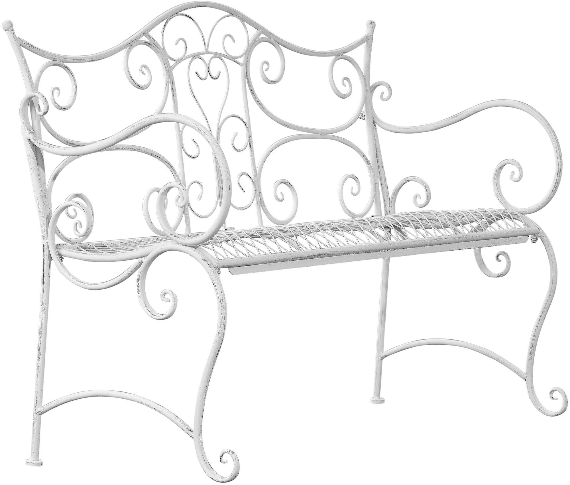 furnicato Gartenbank Tara 113x47x89 cm antik weiß (1-St)