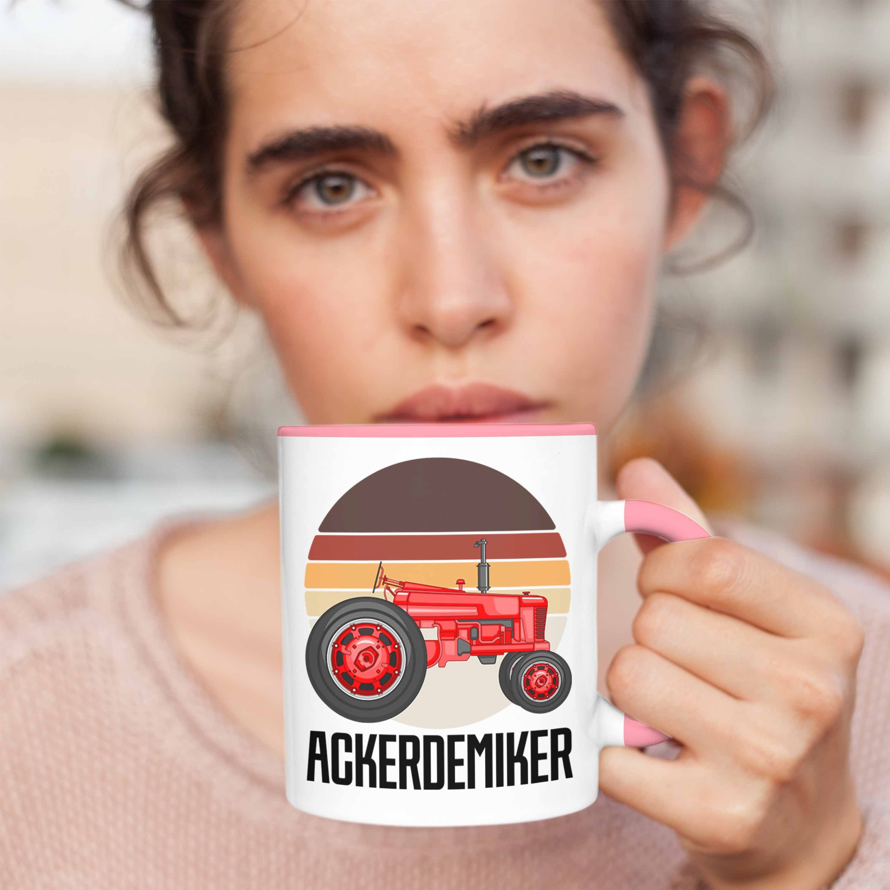 Rosa Ackerdemiker Trendation Tasse Tasse für Ba Geschenkidee Landwirt Geschenk Kaffee-Becher