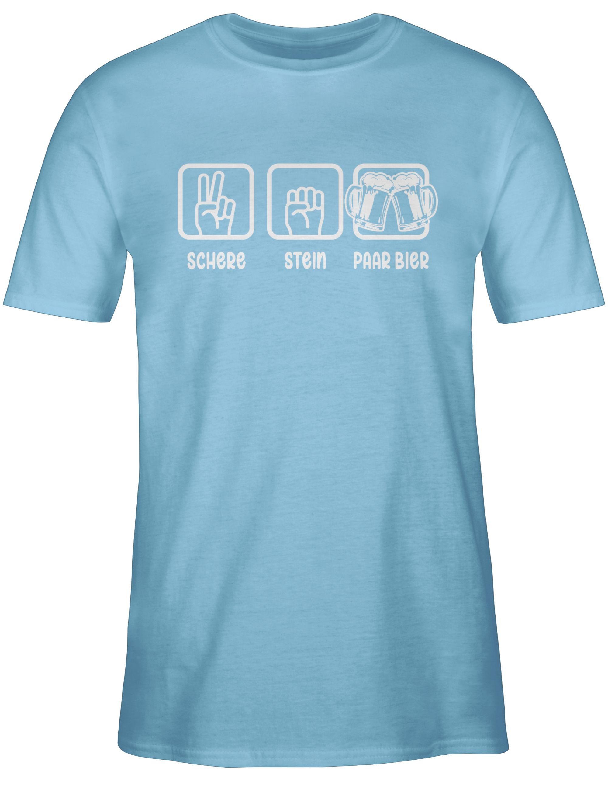 Shirtracer T-Shirt Schere Stein Paar Bier günstig online kaufen