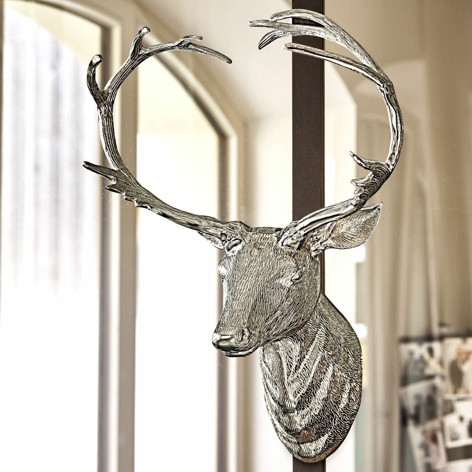 Mirabeau Weihnachtsfigur Deko-Hirschgeweih Amirak silber (kein Set, kein Set)