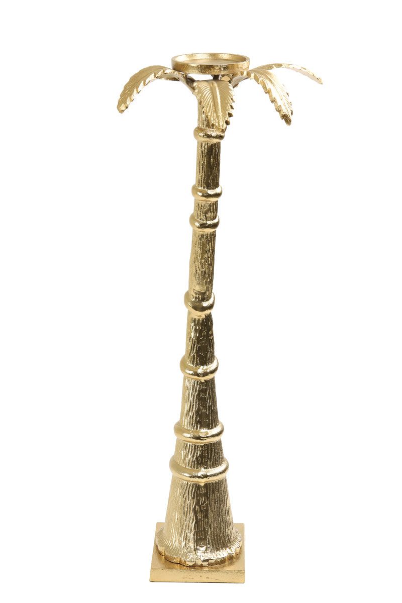 Dirk Davids Leuchten GmbH Kerzenständer Kerzenständer Ø25x64 cm Palme Gold