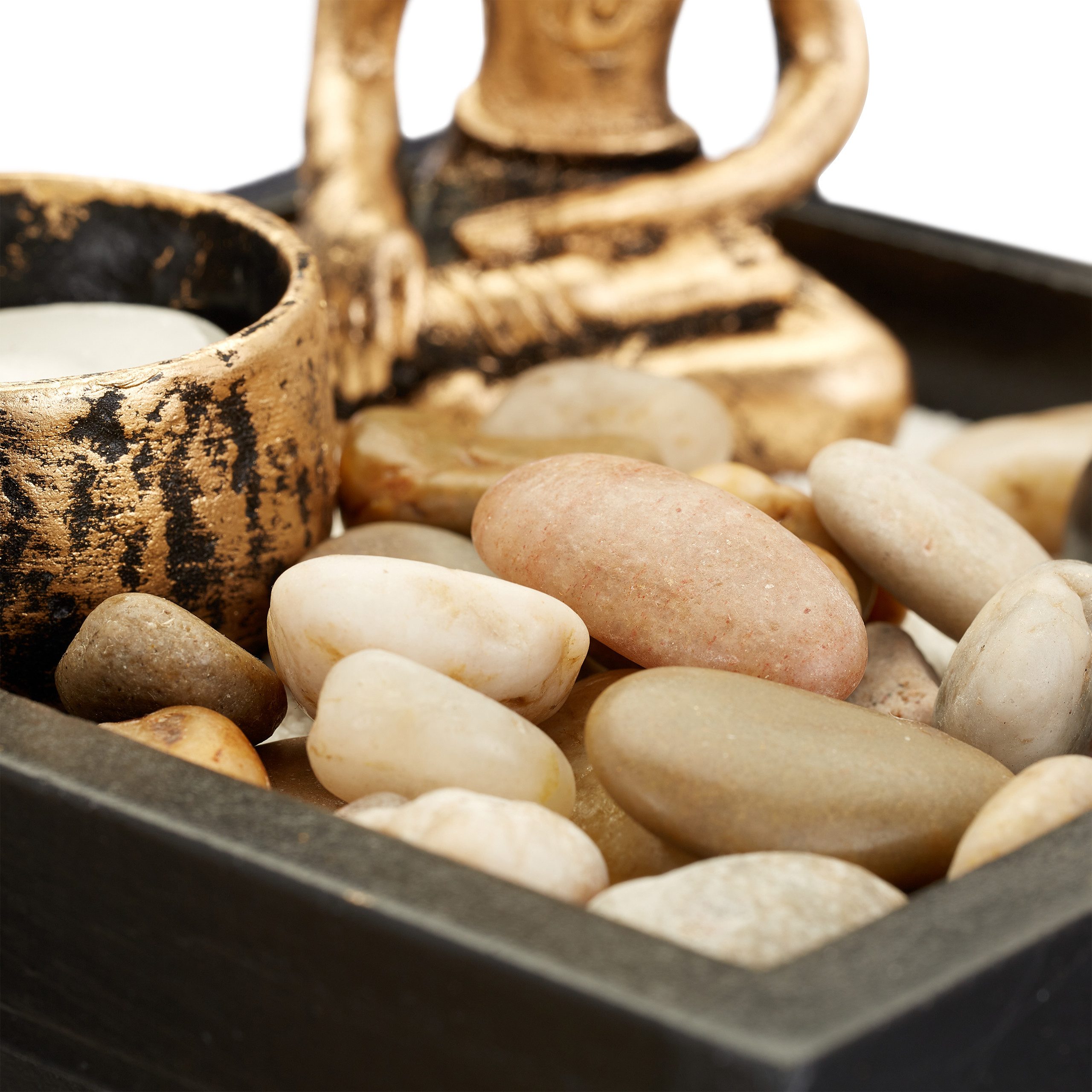 relaxdays Buddhafigur Zen Garten mit Buddha