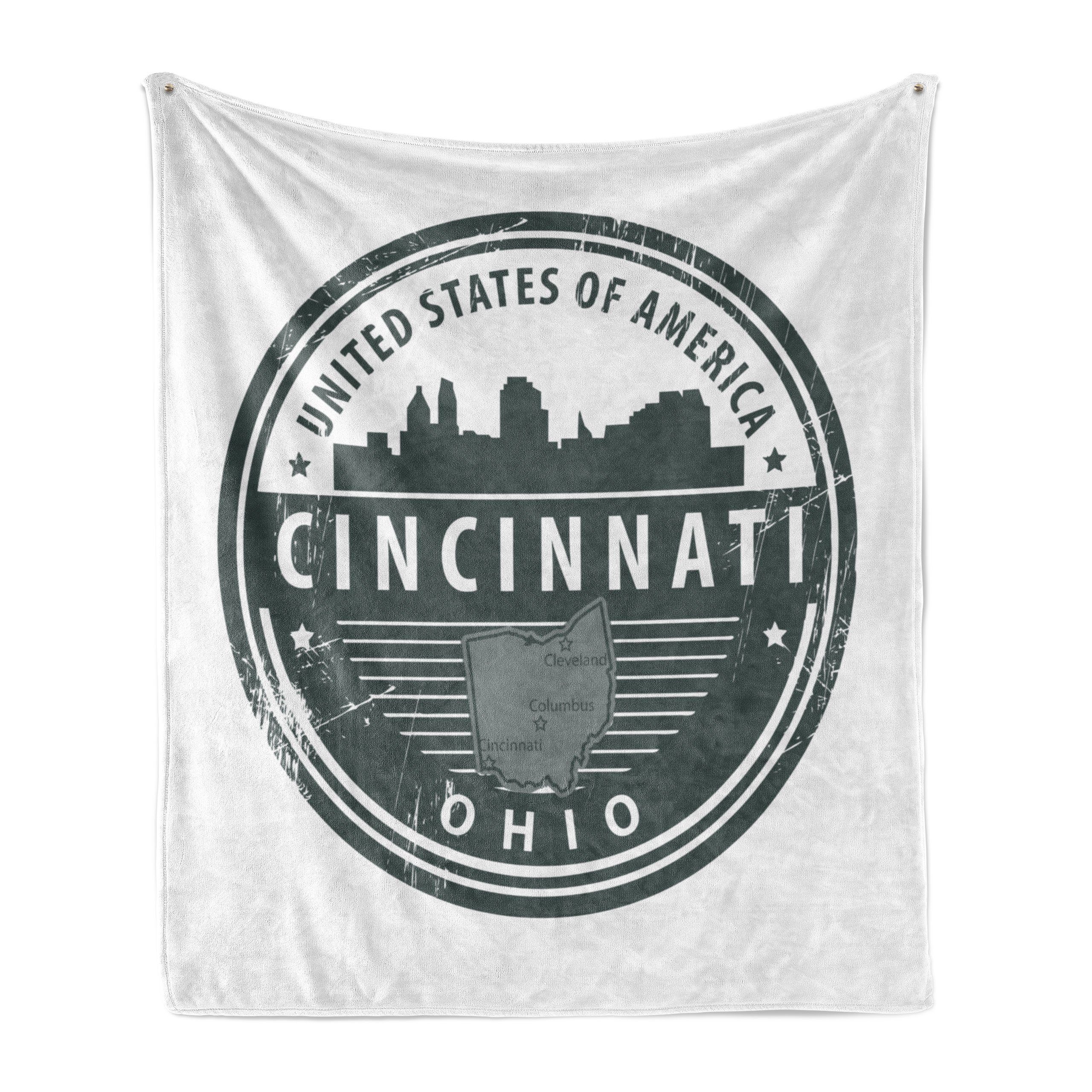 den Wohndecke Plüsch von Abakuhaus, und Alter Im Cincinnati für Außenbereich, Amerika Innen- Ohio Gemütlicher Emblem
