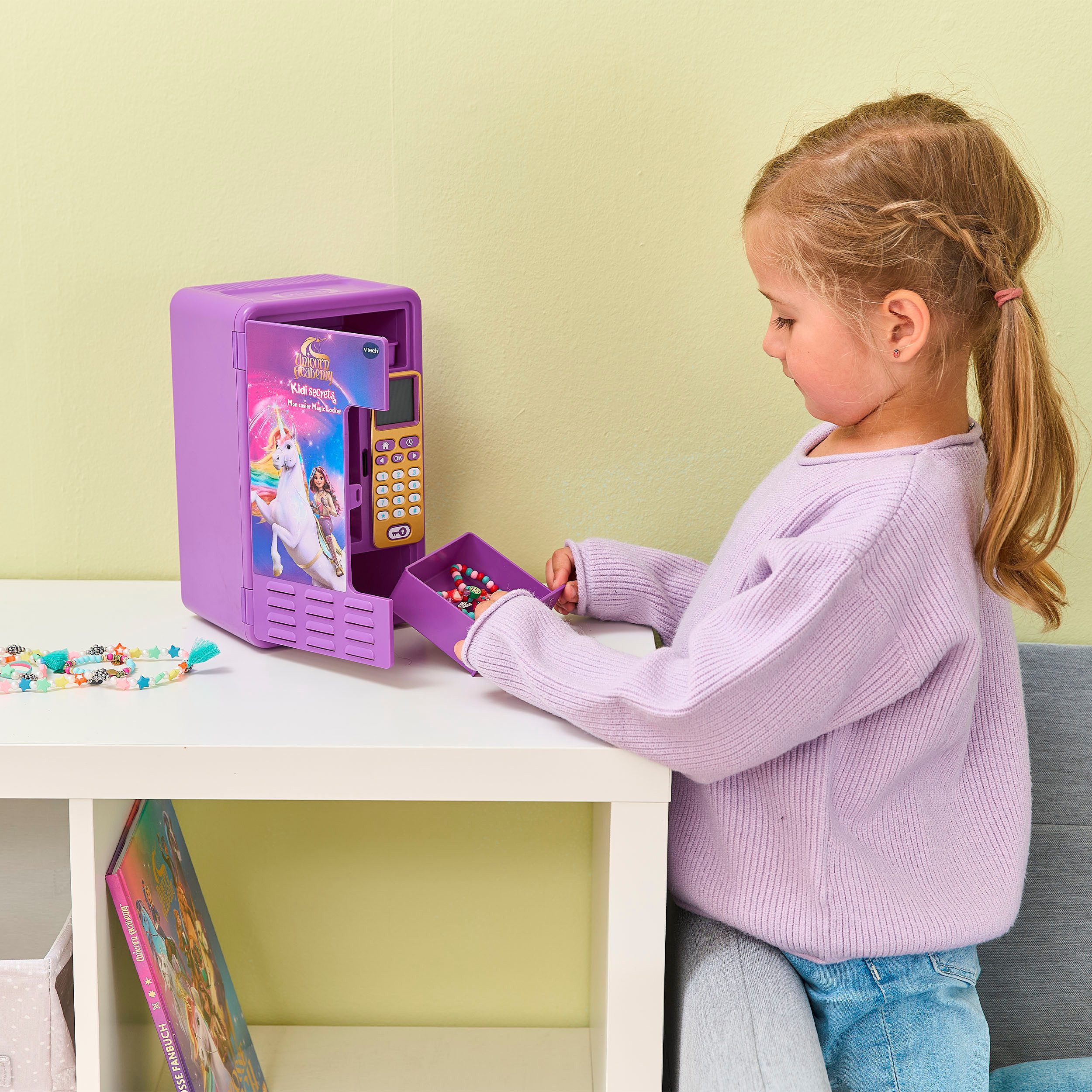 Vtech® Elektronisches Tagebuch Unicorn Academy - Magischer Traumtresor, mit Licht und Sound