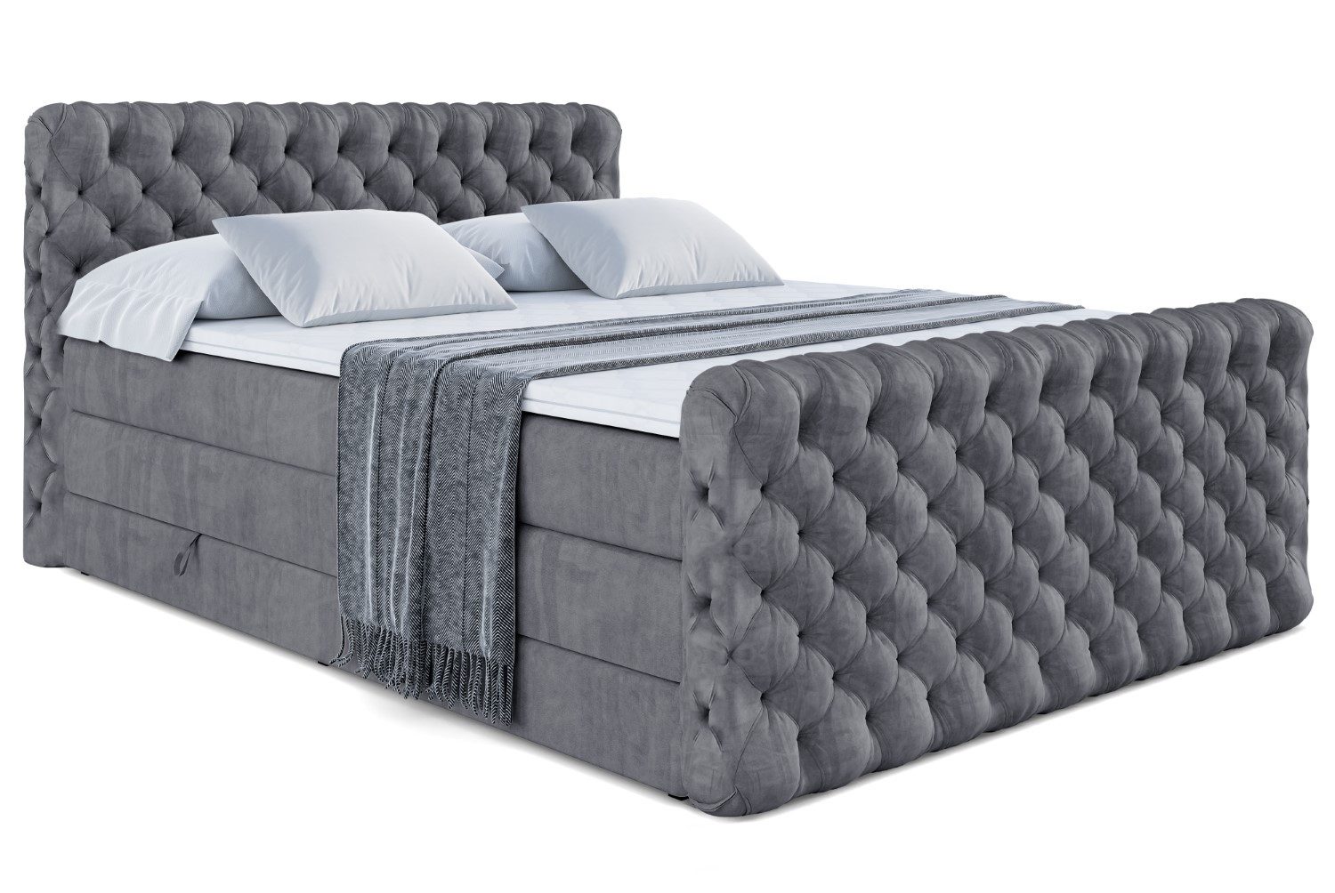 ALTDECOR Boxspringbett BOXI8-Z KING (Multipocket-Matratze H4, H3 Matratze B günstig online kaufen