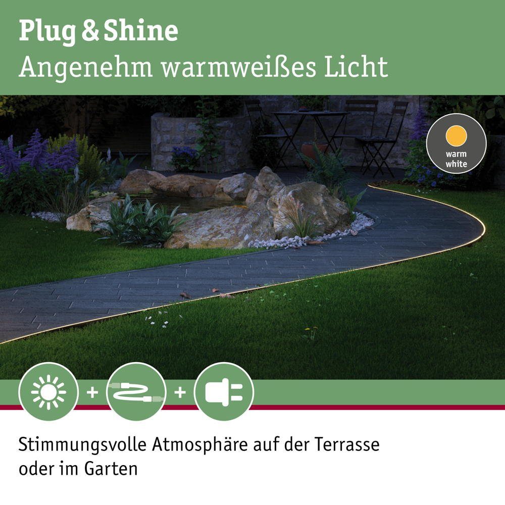 & Shine Plug Neon Stripe 1-flammig, LED Montage-Clips Streifen LED 5cm, Paulmann Profilelemente LED-Stripe-Profil 6