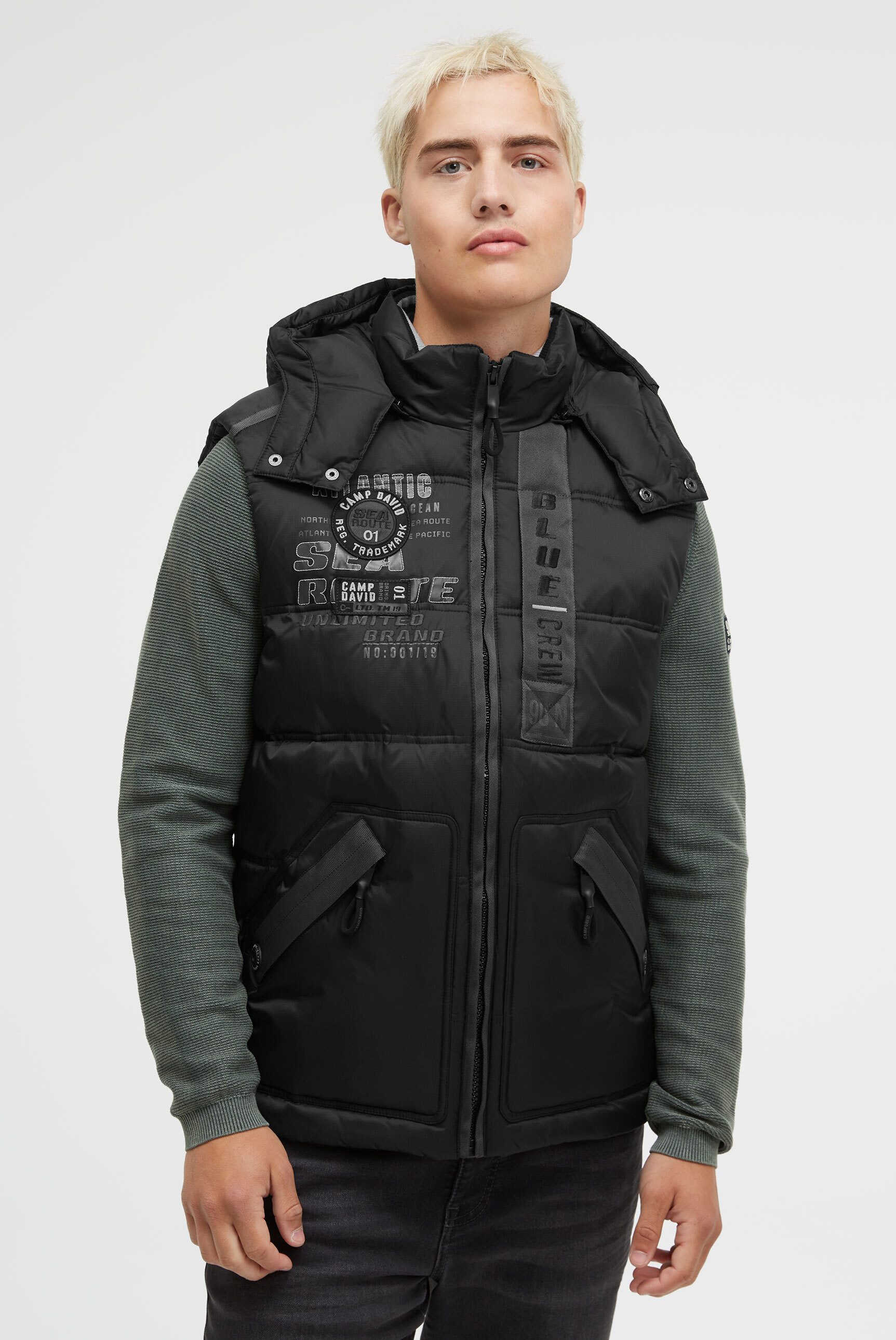 CAMP DAVID Steppweste mit Brusttasche günstig online kaufen