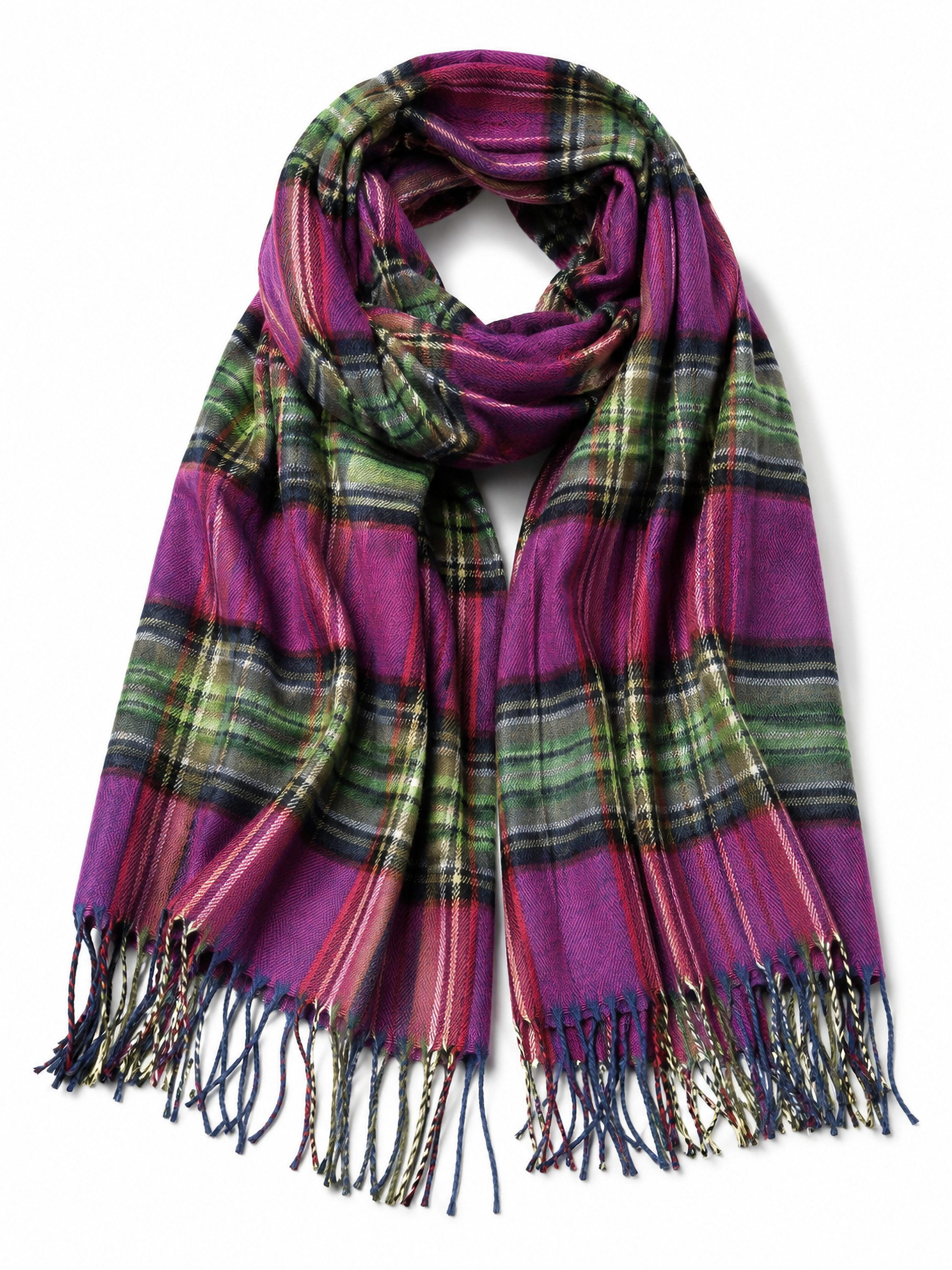 COLLEZIONE ALESSANDRO Wollschal Scotland, (1-St), mit Karomuster, Made in Italy
