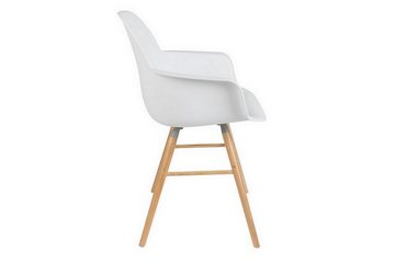 Zuiver Stuhl Armlehnstuhl Albert Kunststoff weiss