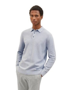 TOM TAILOR Polokragenpullover mit kurzer Knopfleise am Polokragen