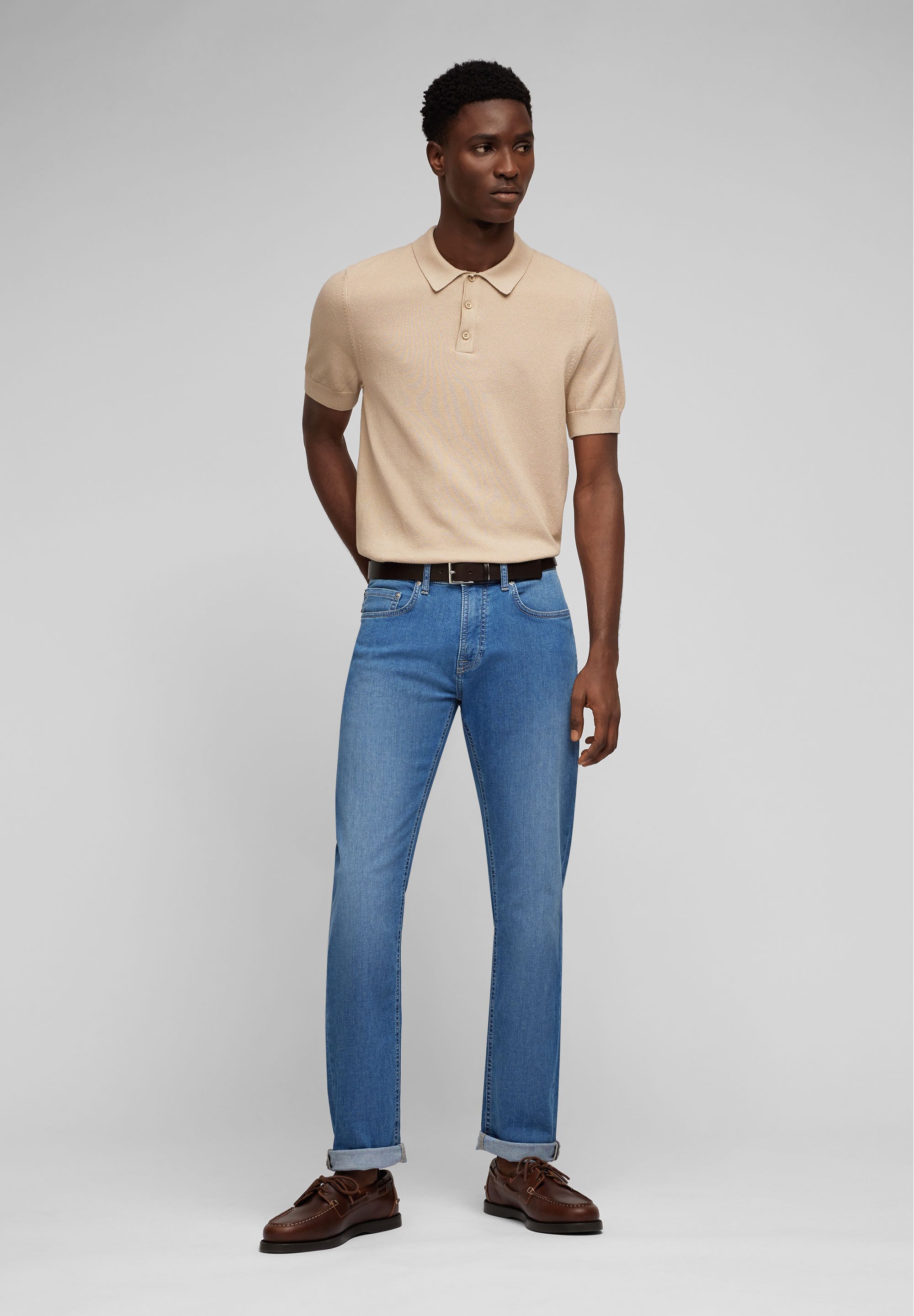 HECHTER PARIS Tapered-fit-Jeans aus Baumwoll-Elasthan-Mix