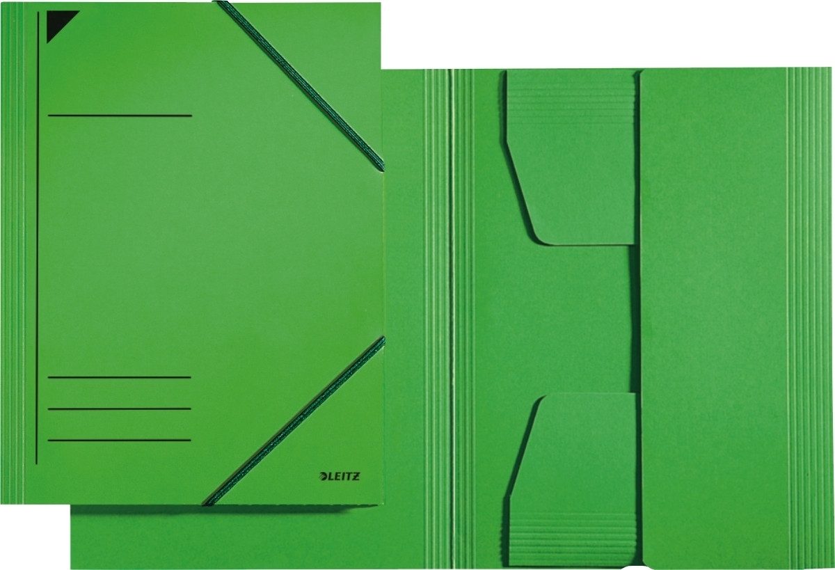 LEITZ Fächermappe Eckspannermappe A4 mit Klappen für ca. 250 Blatt grün