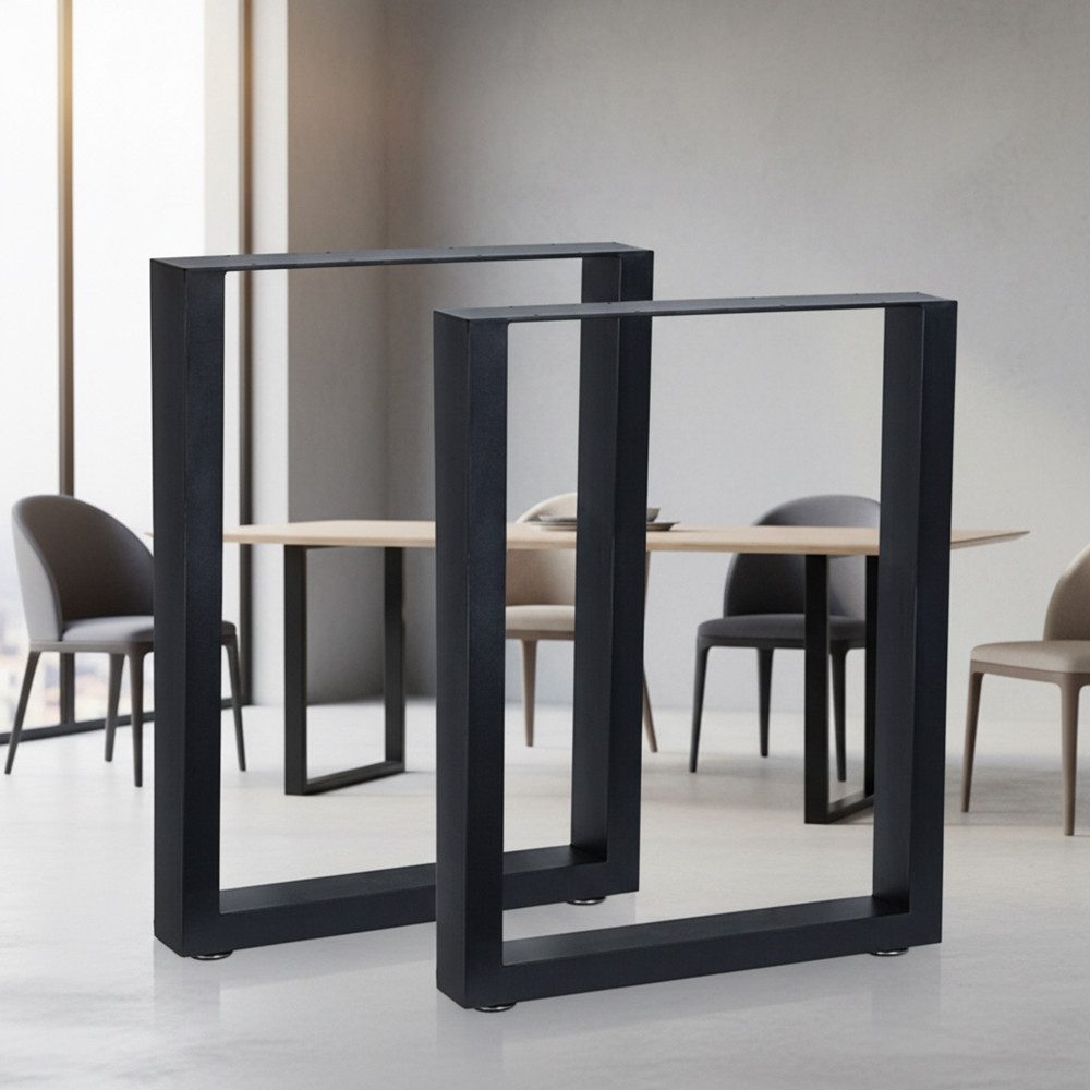 Mucola Tischbein Tischuntergestell Möbelfüße Tischgestell Möbelbeine Bankkufen, inkl. Bodenschützer