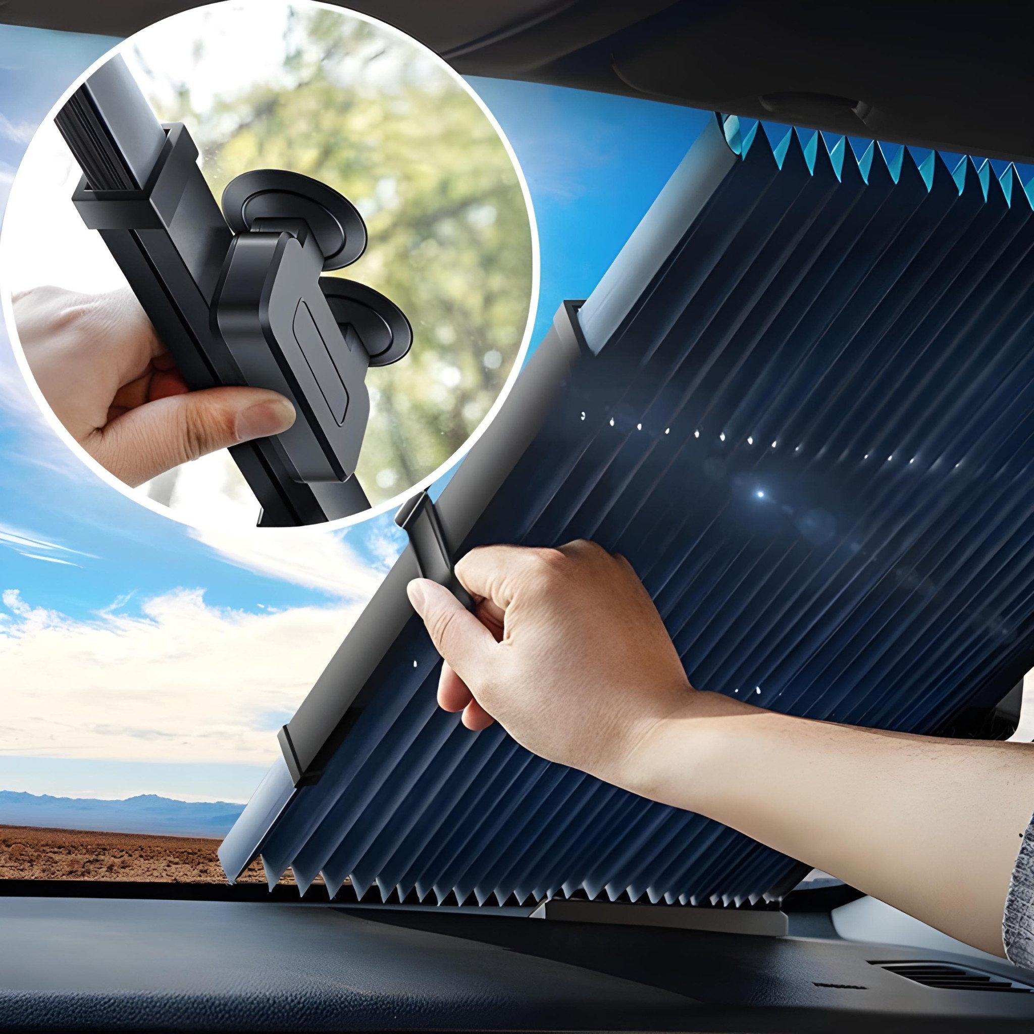 Verdunklungsrollo Saugnapfrollo, Fensterrollo, Auto Sonnenschutz, Sonnensch günstig online kaufen