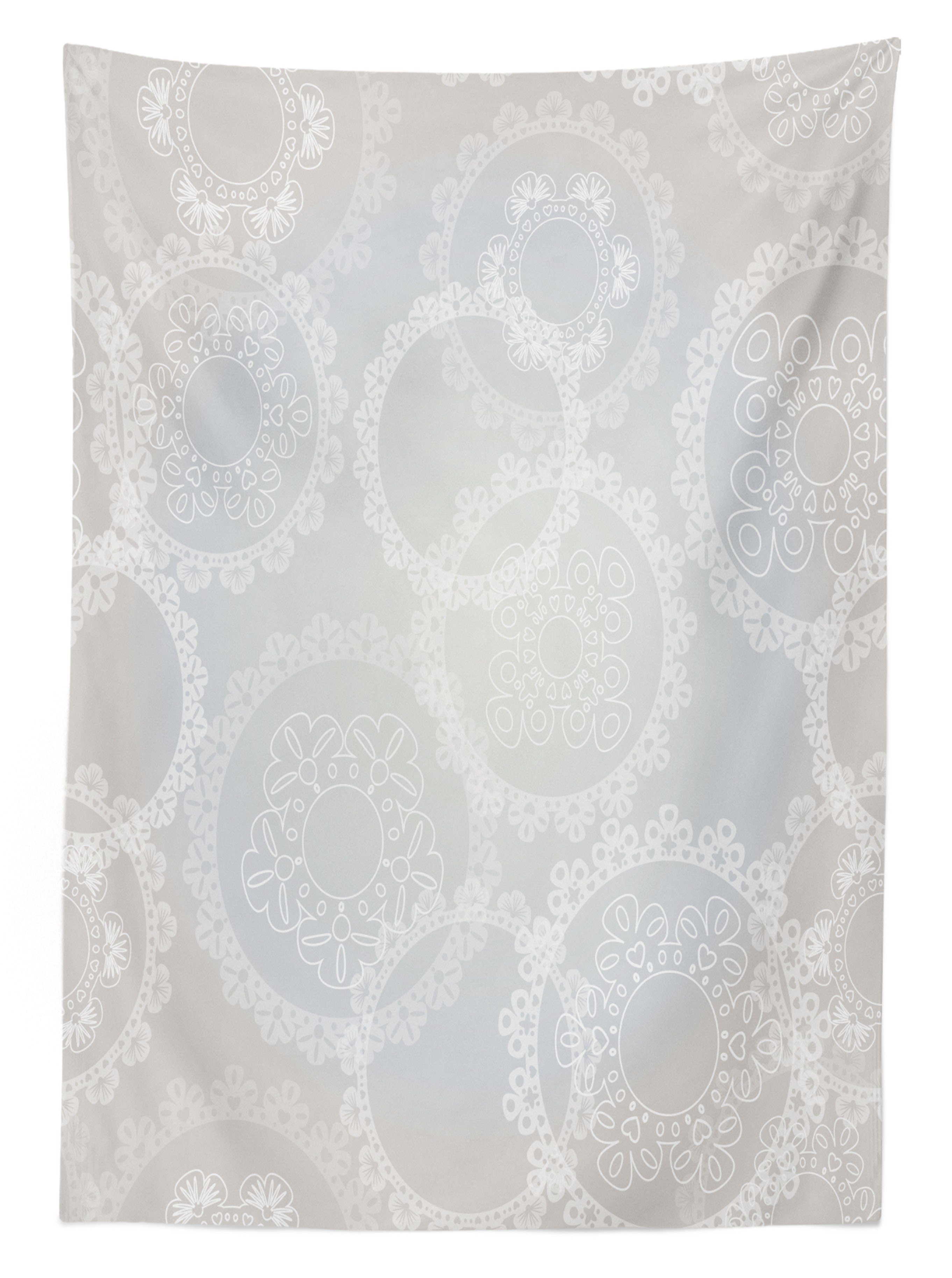 Abakuhaus Tischdecke Farbfest Waschbar Für Klare geeignet Romantische Außen weiß Bereich Grau den Brautspitze Farben