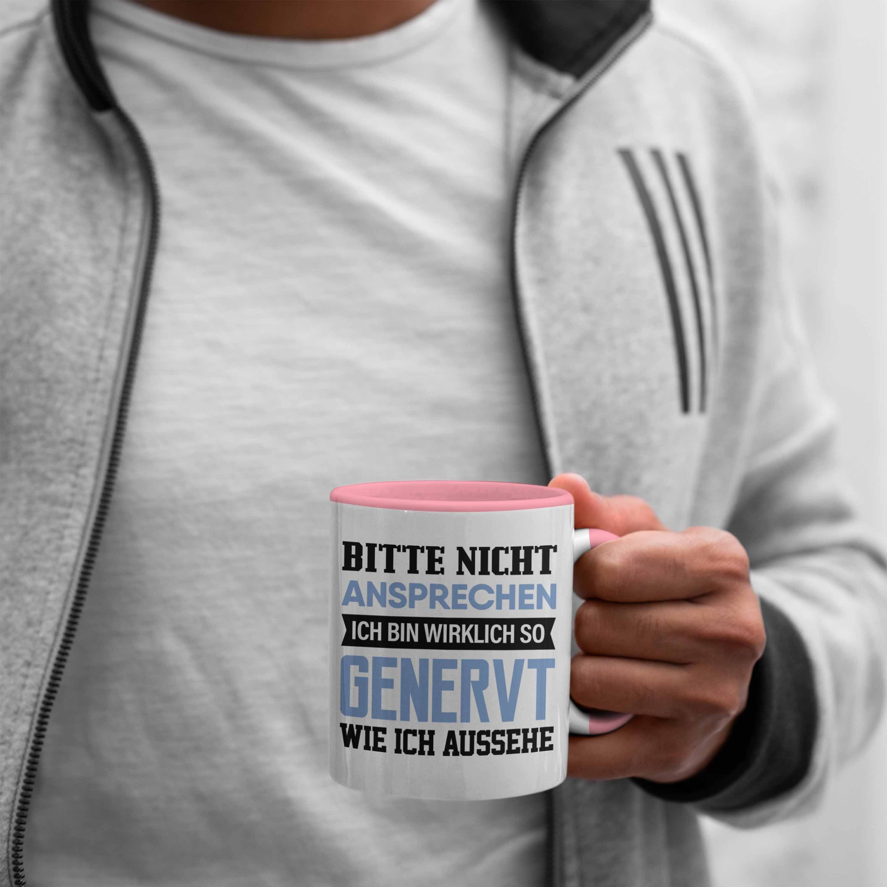 Trendation Tasse Genervt Tasse Geschenk Spruch Rosa S Arbeitskollege für