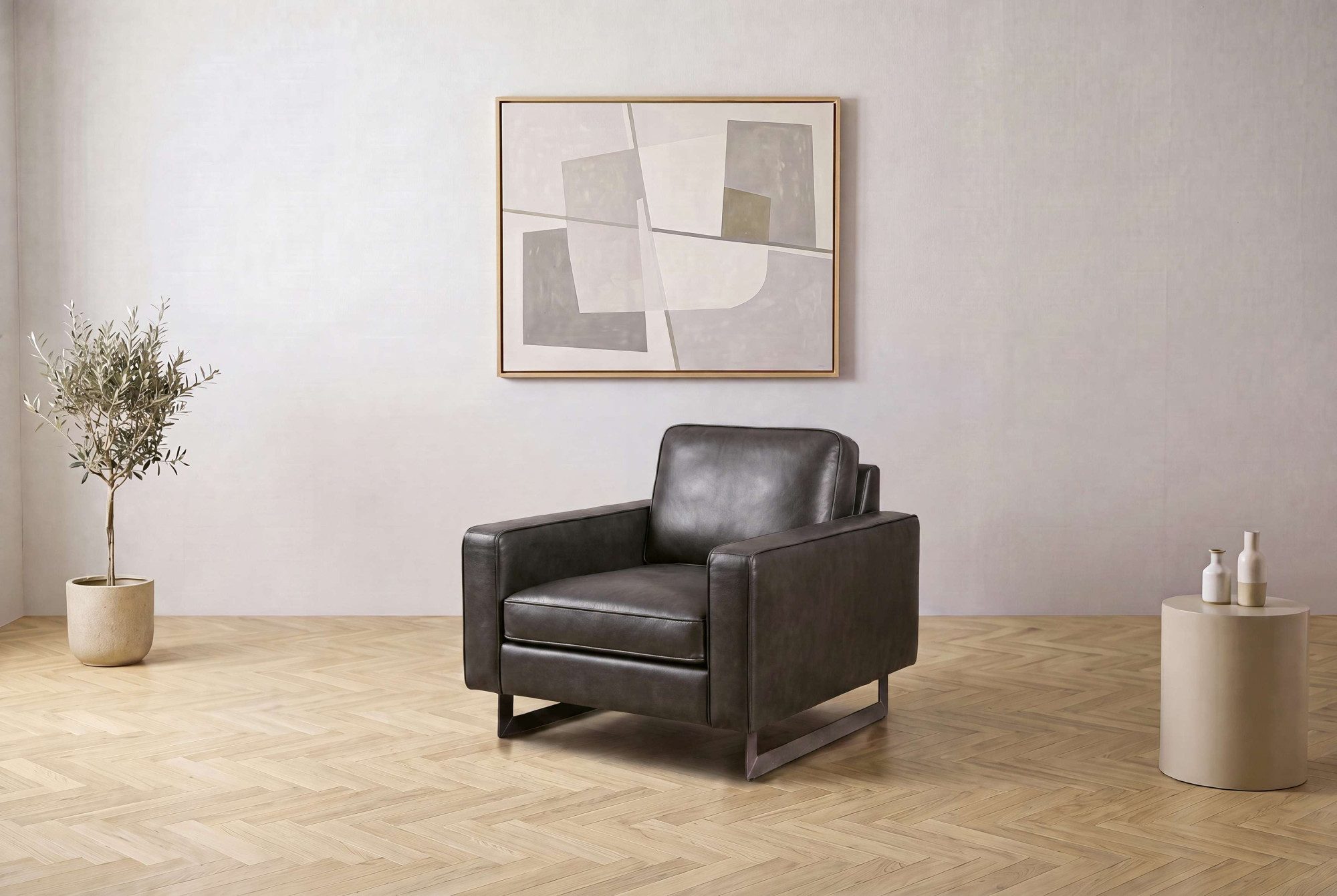 OTTO home Loveseat Pinto 105 cm, Cord, Chenille, Lederoptik, mit Keder, Metallfüßen und auch in Cord Bezug erhältlich