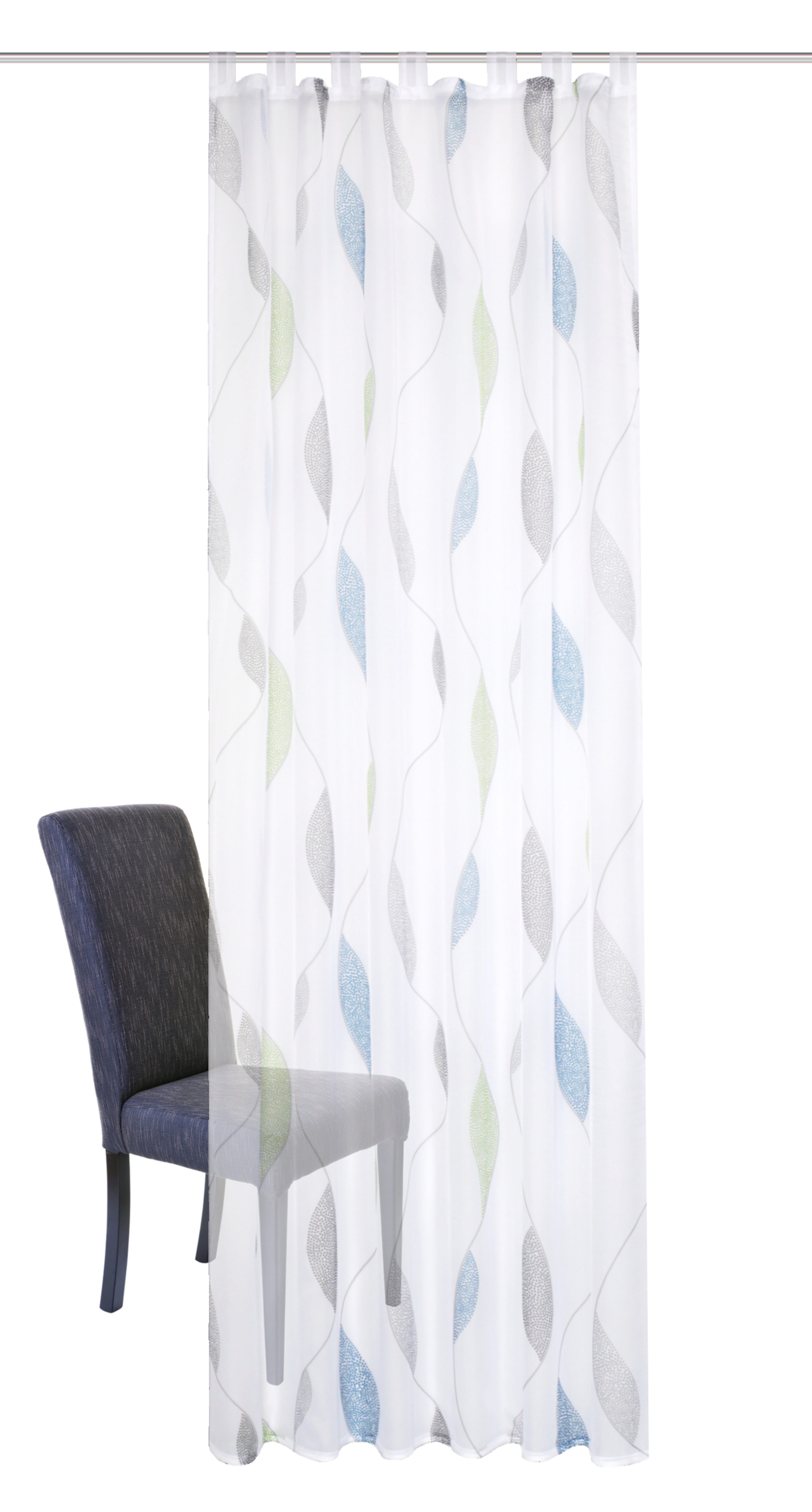 HOME WOHNIDEEN Gardine PAOLO (1 St), Schlaufen, halbtransparent, Voile, halbtransparent – Bild 4 von 5