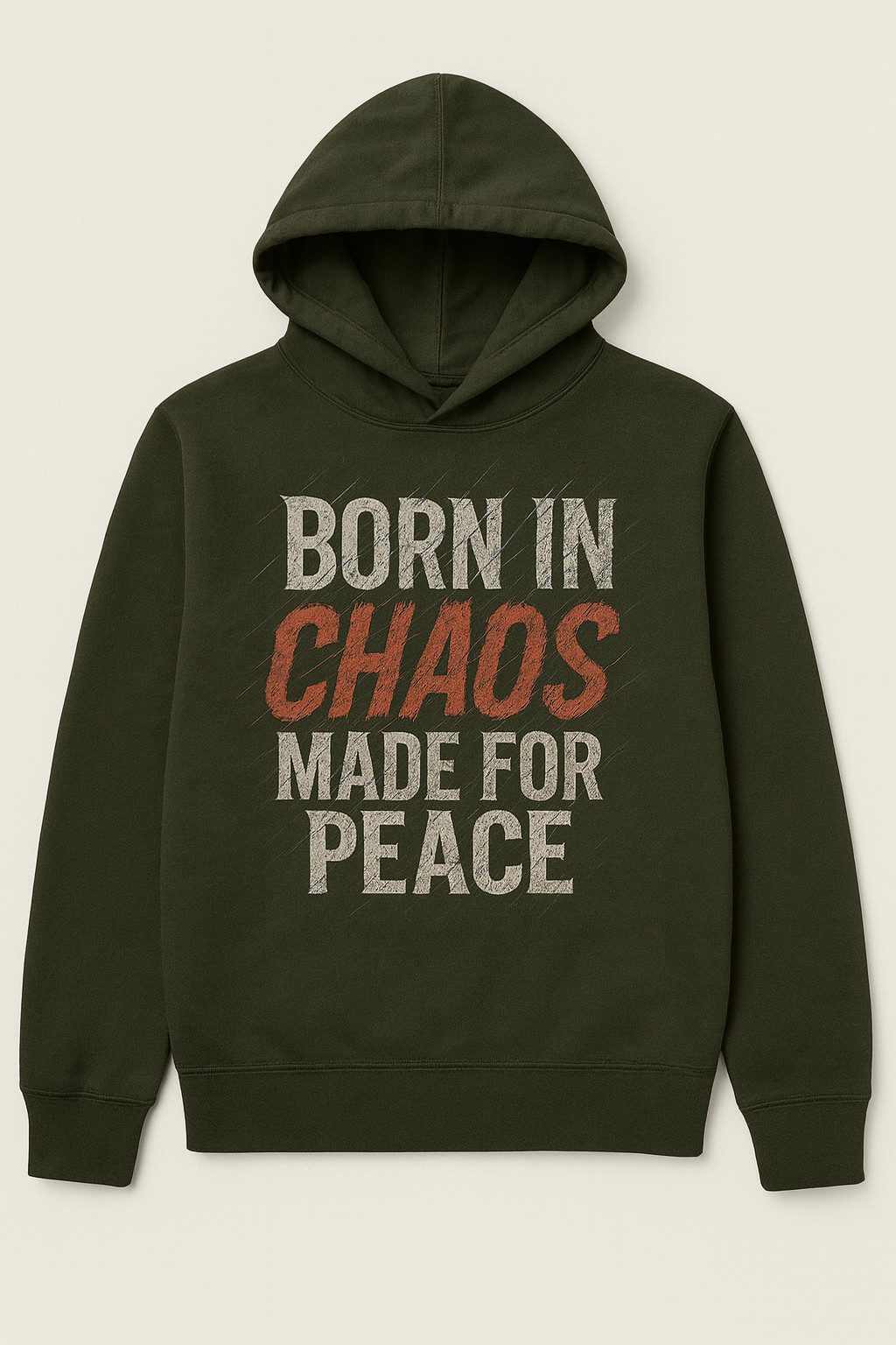 Hoodie BORN IN CHAOS- Oversized Streetwear Hoodie