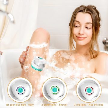 COOL-i ® Körperbürste, Elektrische Körperbürste: IP67, 5 Aufsätze, Spa Dusche