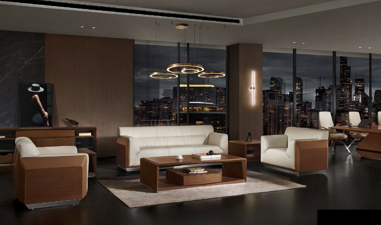 in Büromöbel Neu, Europe Design Dreisitzer JVmoebel Moderner weißer Made Sofa Polster