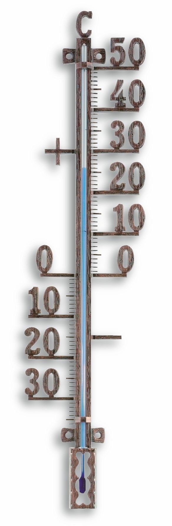 TFA Dostmann Gartenthermometer TFA 12.5002 Analoges Außenthermometer aus Metall