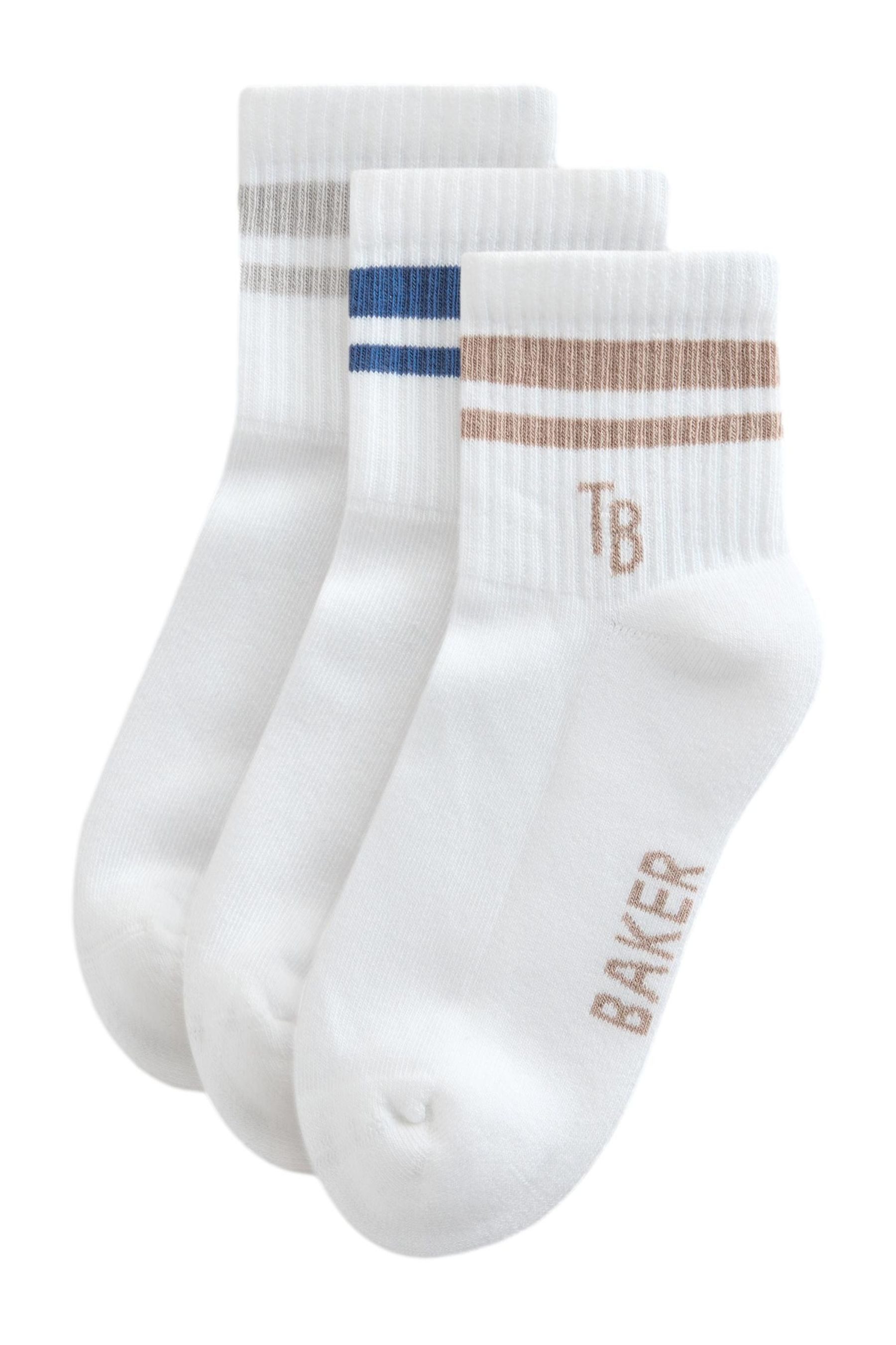 Basicsocken Baker by Ted Baker gerippte Socken im 3er-Pack