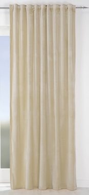 Vorhang Verdeckter Schlaufenschal MAGNUM, 135 x 245 cm, Gözze, verdeckte Schlaufen, halbtransparent, Creme, Samt