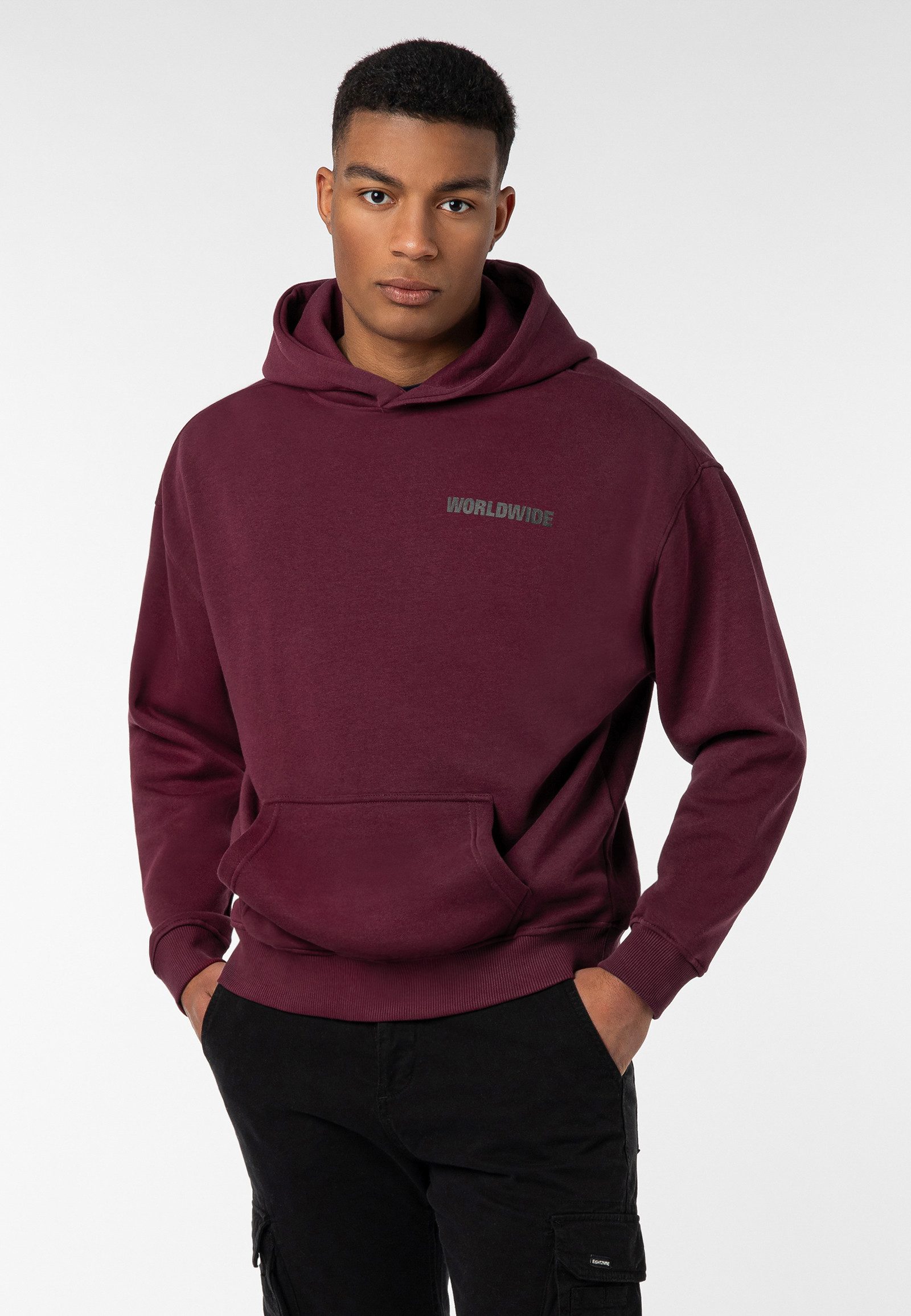 SUBLEVEL Hoodie Herren Kapuzenpullover Worldwide Print Sweater, Kapuzenswea günstig online kaufen