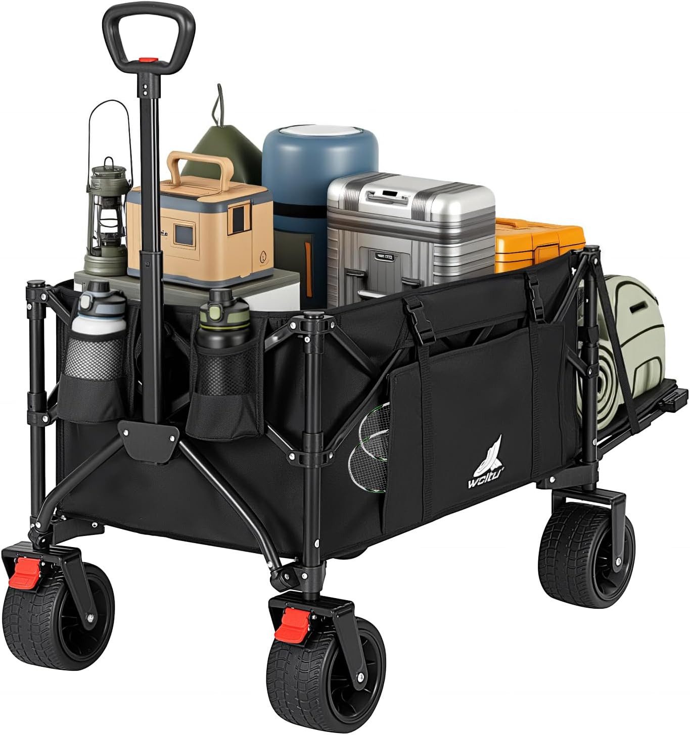 Woltu Bollerwagen (1-tlg), faltbar, Campingwagen 205 L, Tragkraft 180 kg