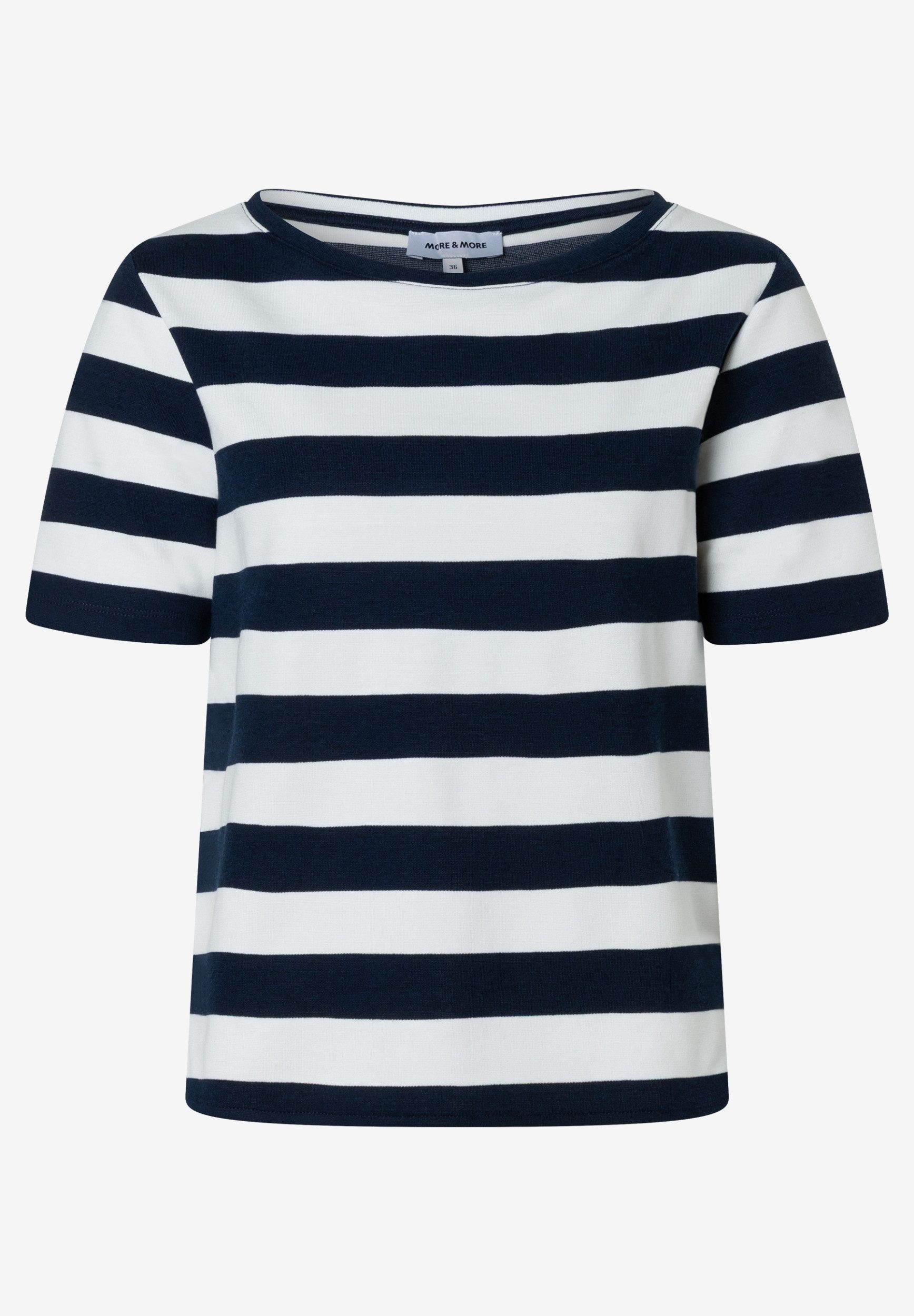 MORE&MORE T-Shirt Boxy Shirt with Stri günstig online kaufen