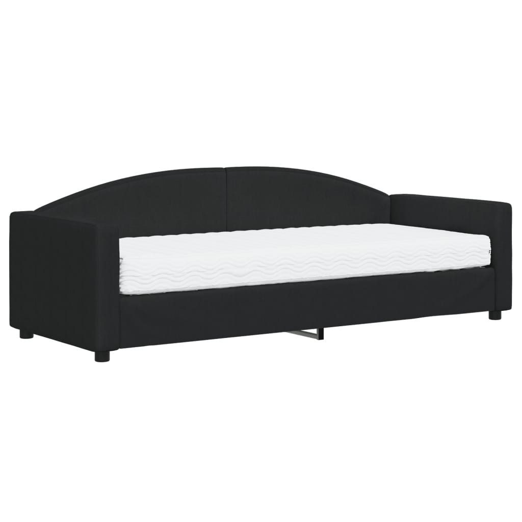 vidaXL Bett Tagesbett mit Matratze Schwarz günstig online kaufen