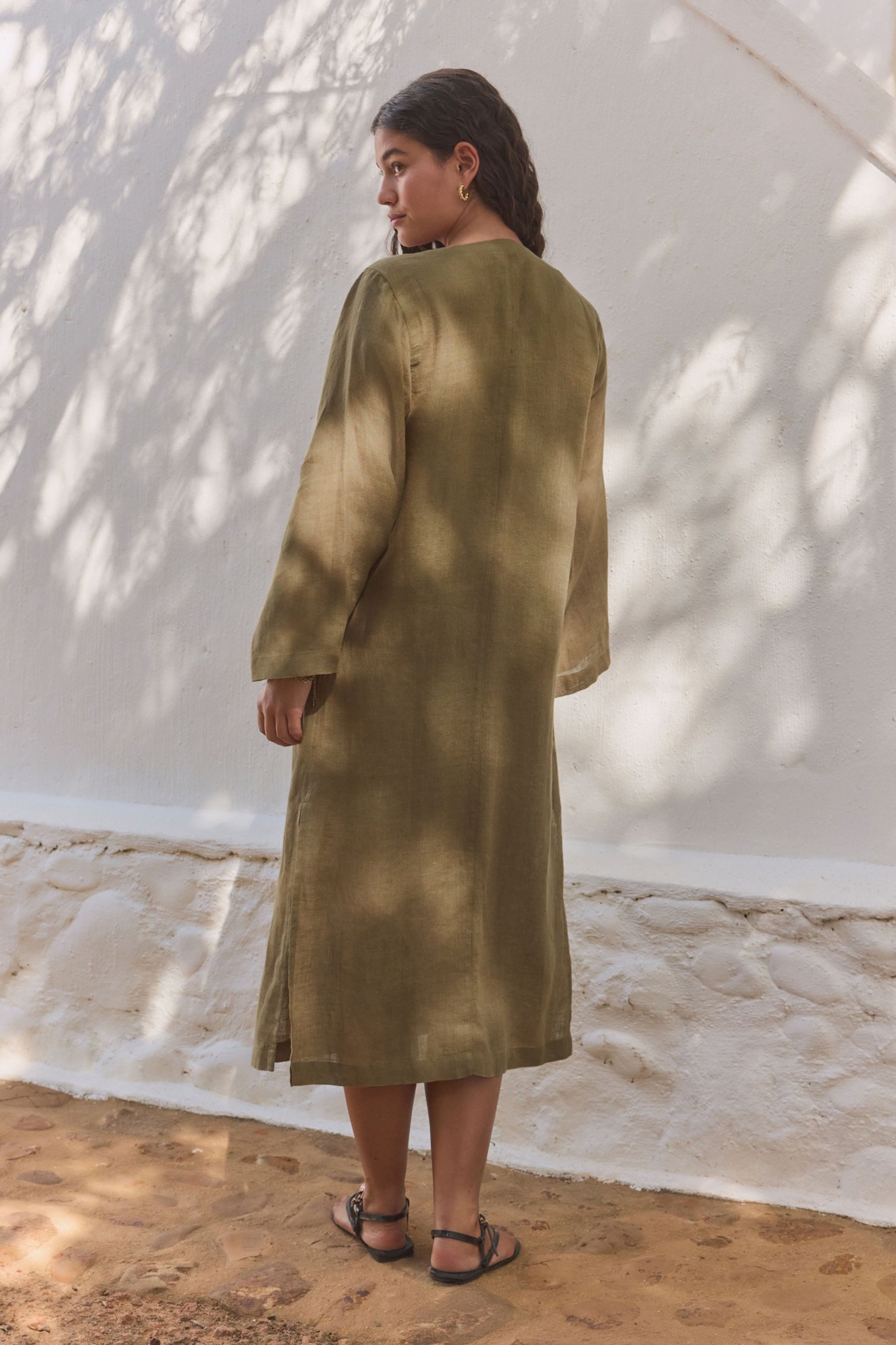 Next Strandkleid Strandbluse aus 100 % Leinen (1-tlg) günstig online kaufen