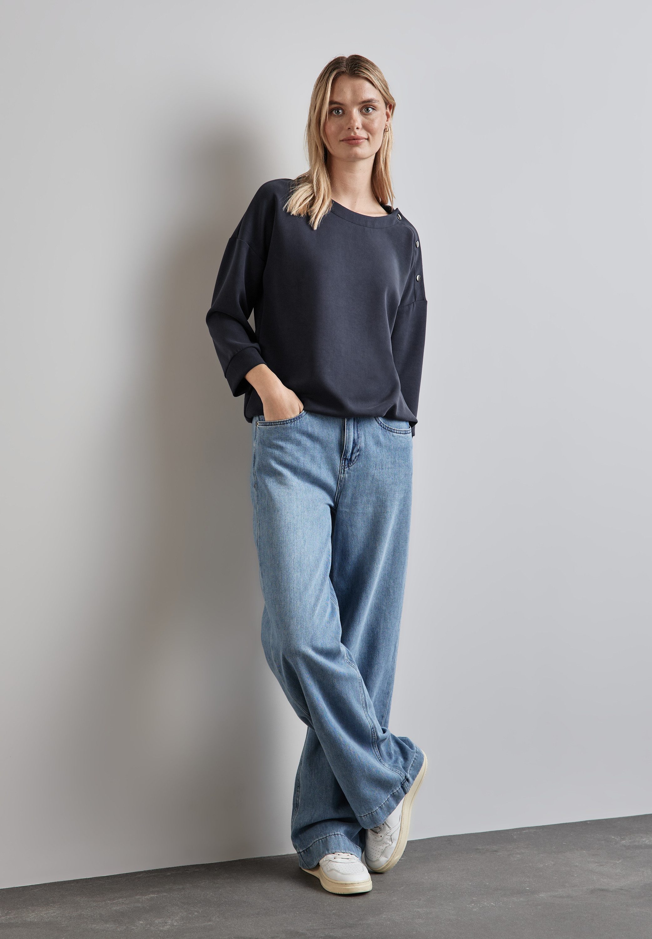 STREET ONE 3/4-Arm-Shirt im Silk Look