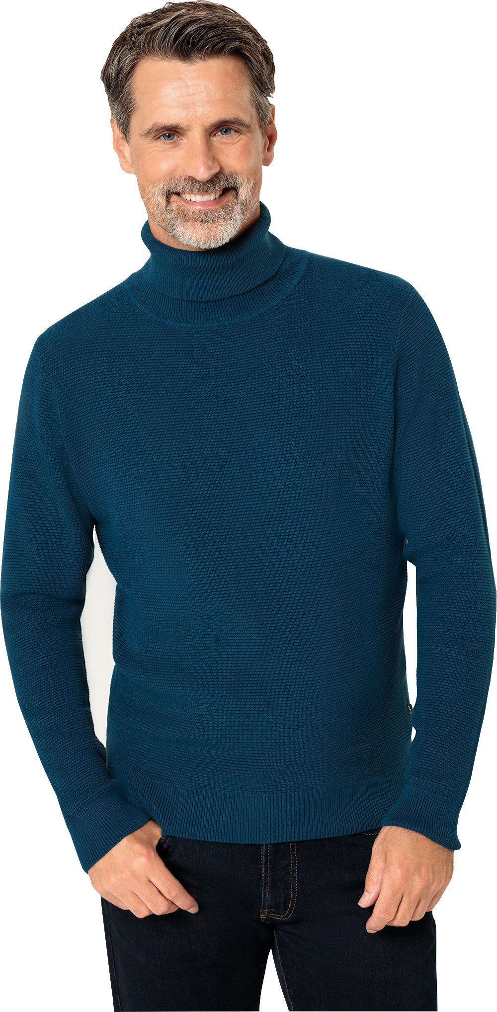 Otto Kern Rollkragenpullover Edle Reiskornstruktur