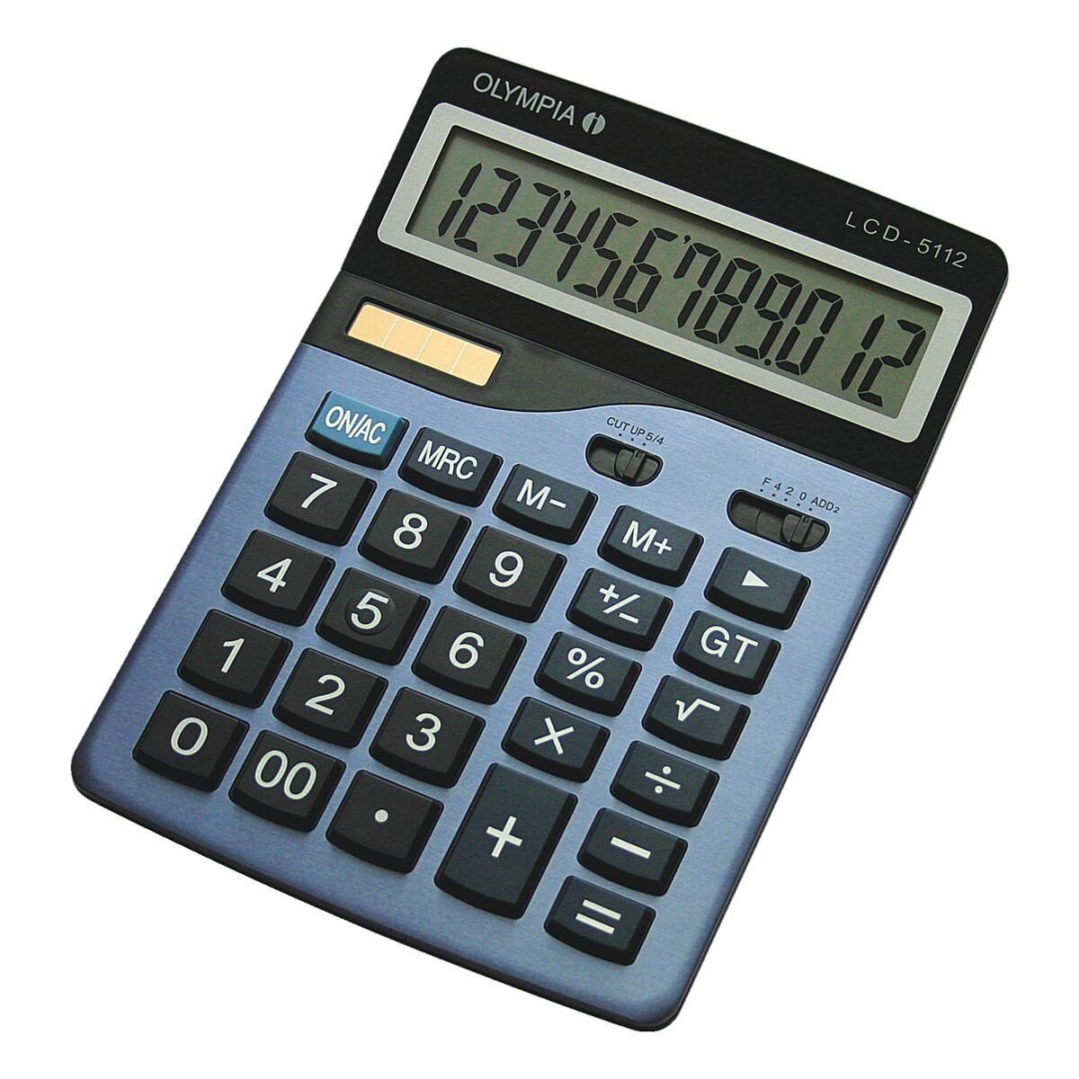 Olympia Taschenrechner LCD 5112, mit großen Tasten, 12-stellig
