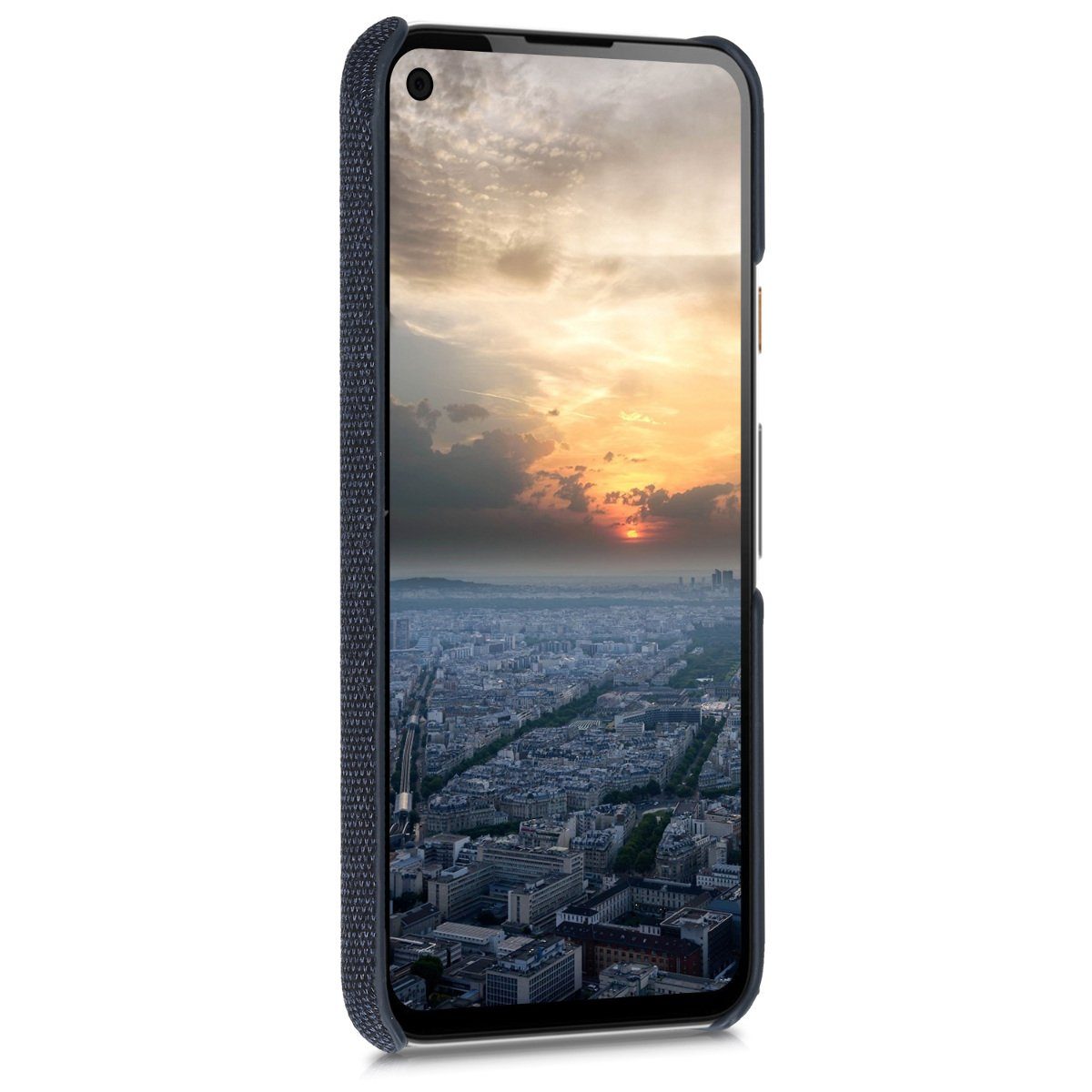 kwmobile Handyhülle kwmobile Schutzhülle kompatibel mit Google Pixel 4a - Hülle - Stoff, Hülle für Google Pixel 4a - Stoff Cover Case im Design