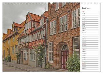 CALVENDO Wandkalender Hansestadt Lübeck / Geburtstagskalender (Premium, hochwertiger DIN A2 Wandkalender 2023, Kunstdruck in Hochglanz)