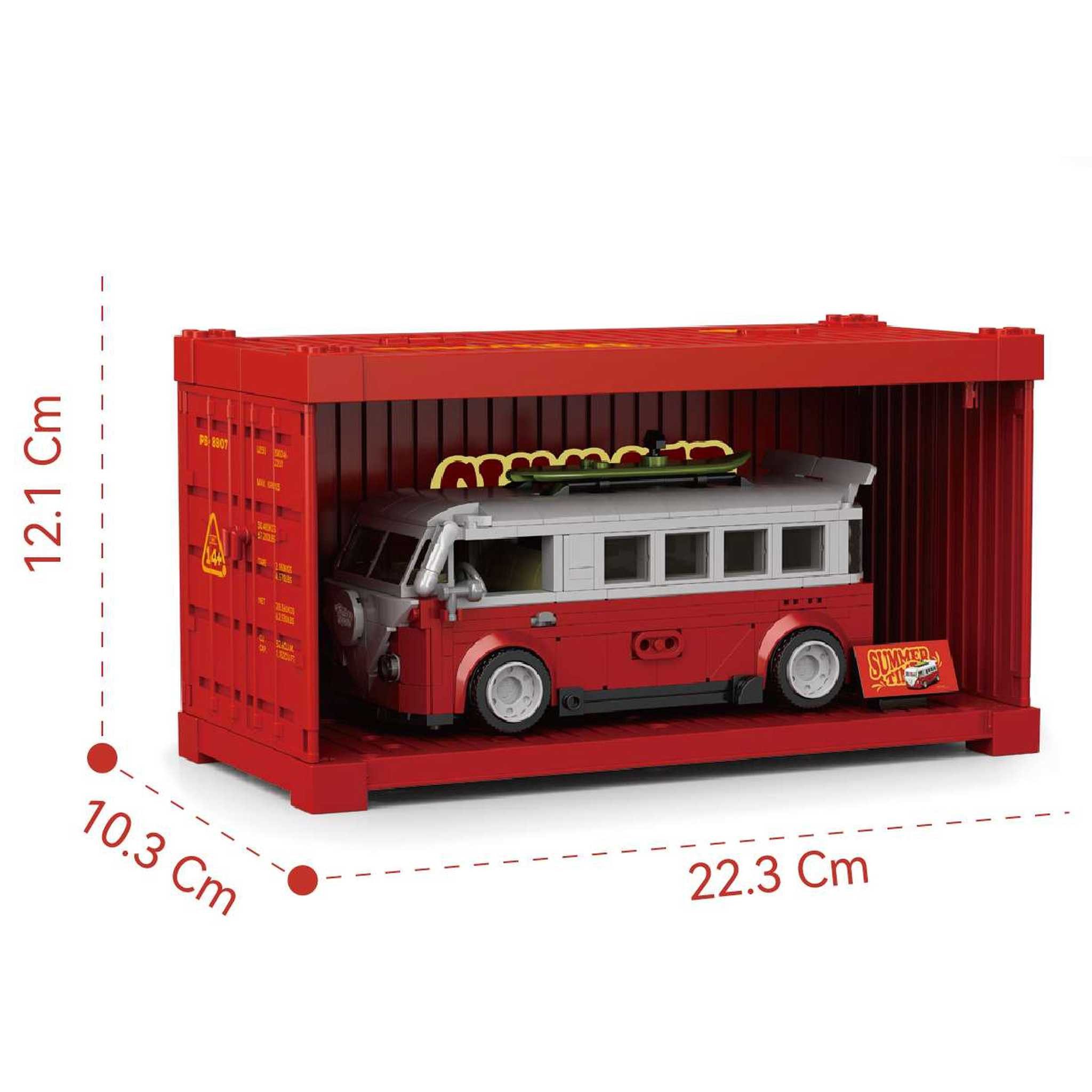 Happy Build PB8807 - T1 Bus inkl. Vitrine (Happy Build) Spielbausteine günstig online kaufen