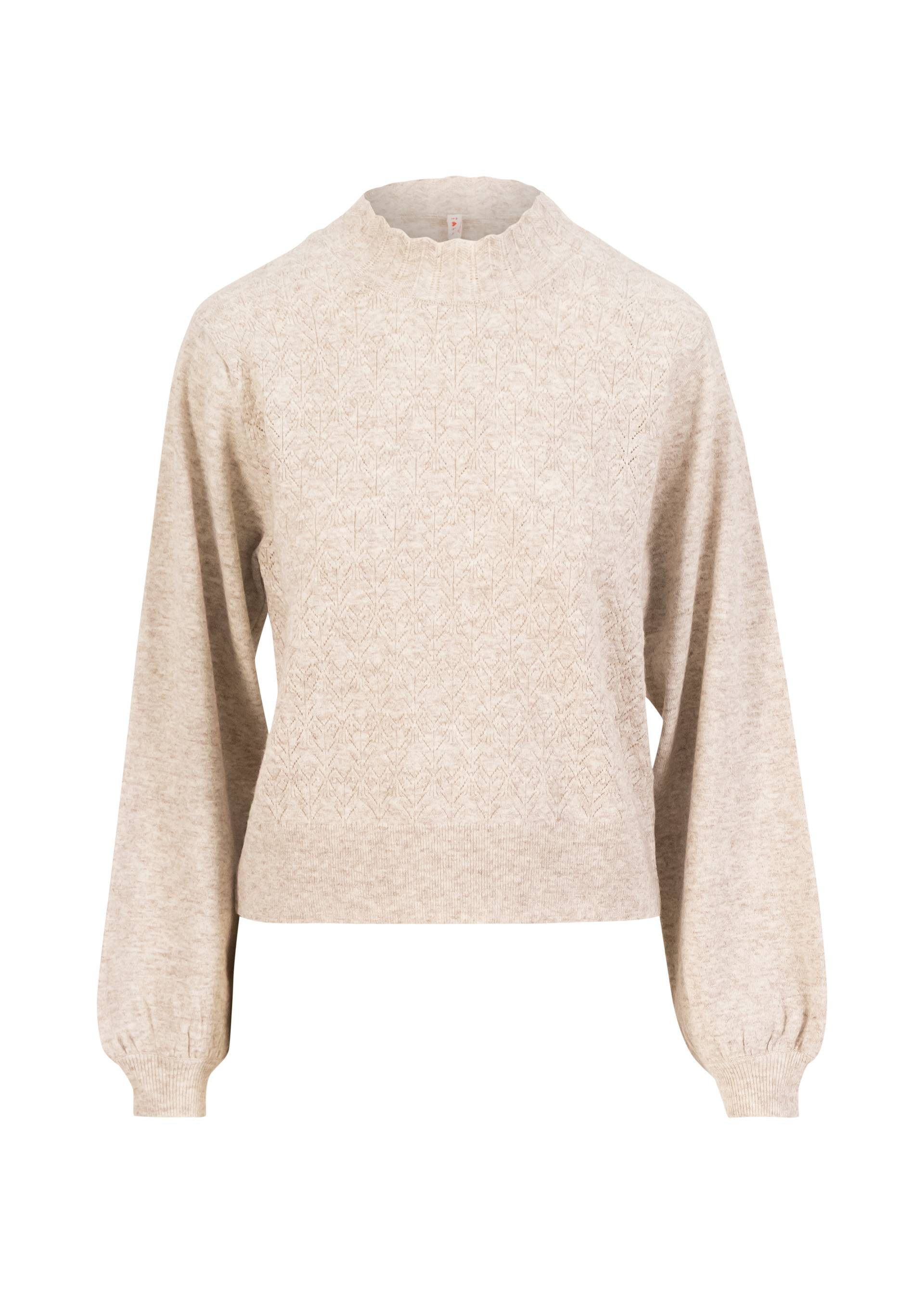 Blutsgeschwister Strickpullover - Weicher Wollpullover mit Strickmuster und Rippenkragen für Damen
