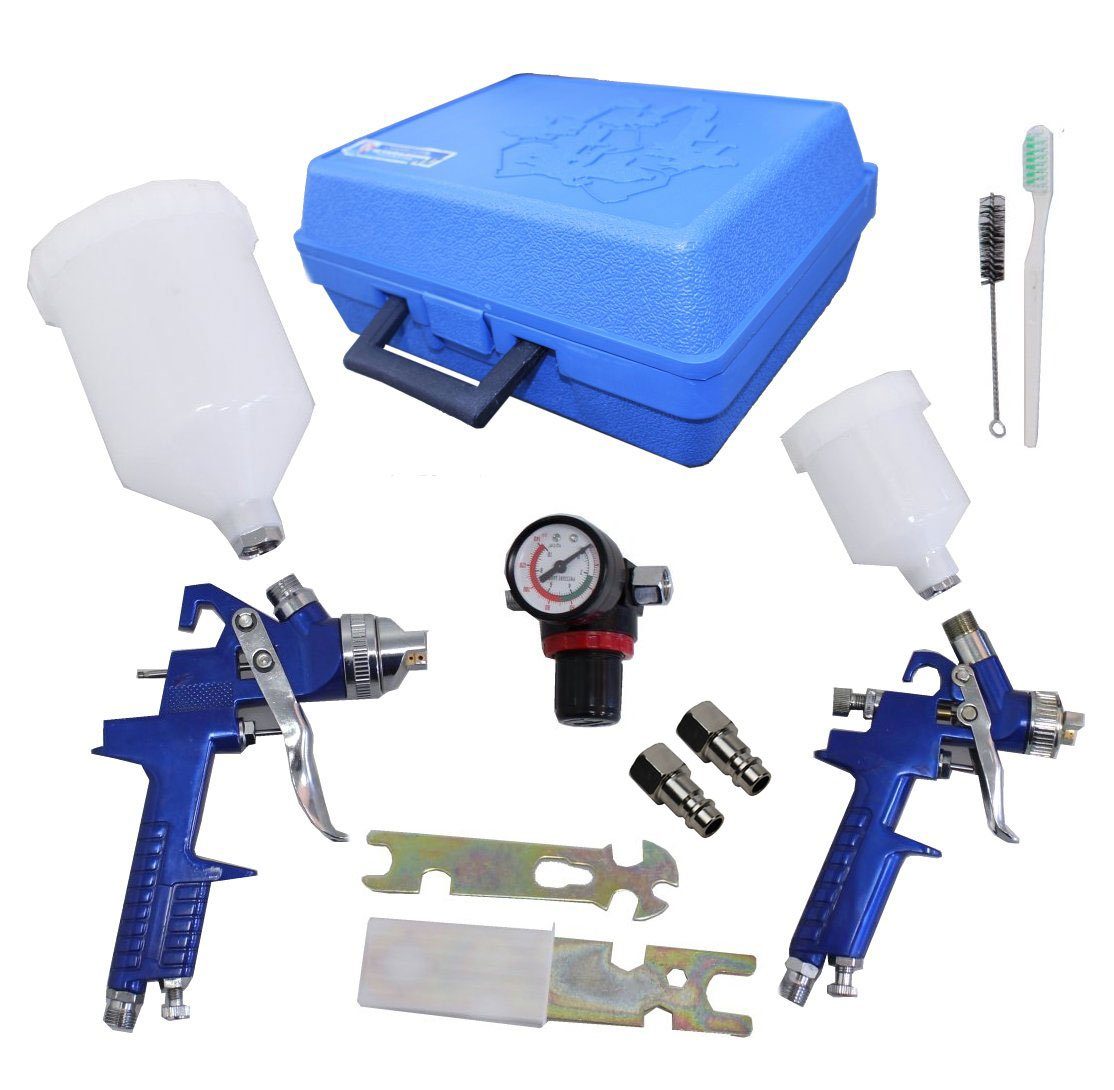 Lackierpistole HVLP Spraypistole Lackierpistole Set Druckminderer Spritzpistole