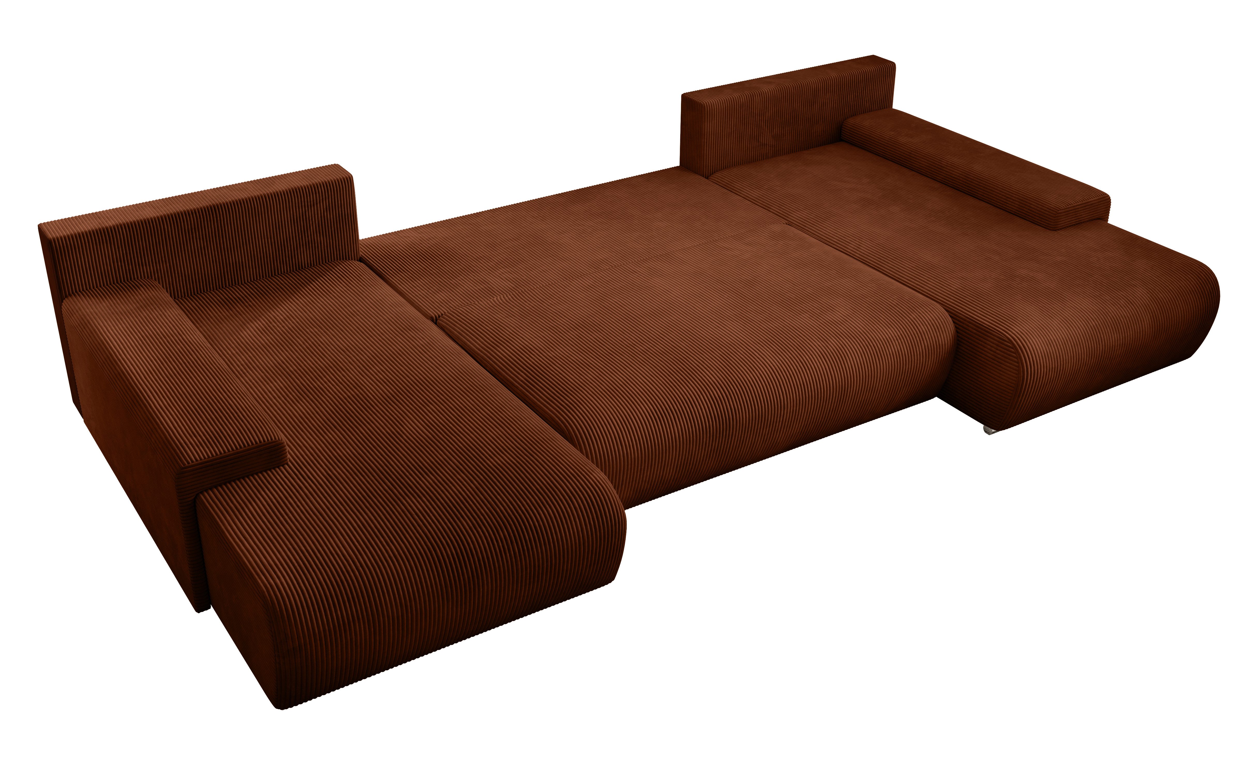 PROMETO Möbel Ecksofa Credo Ecksofa U-Form, mit Schlaffunktion und Bettkasten, U-Form Couch