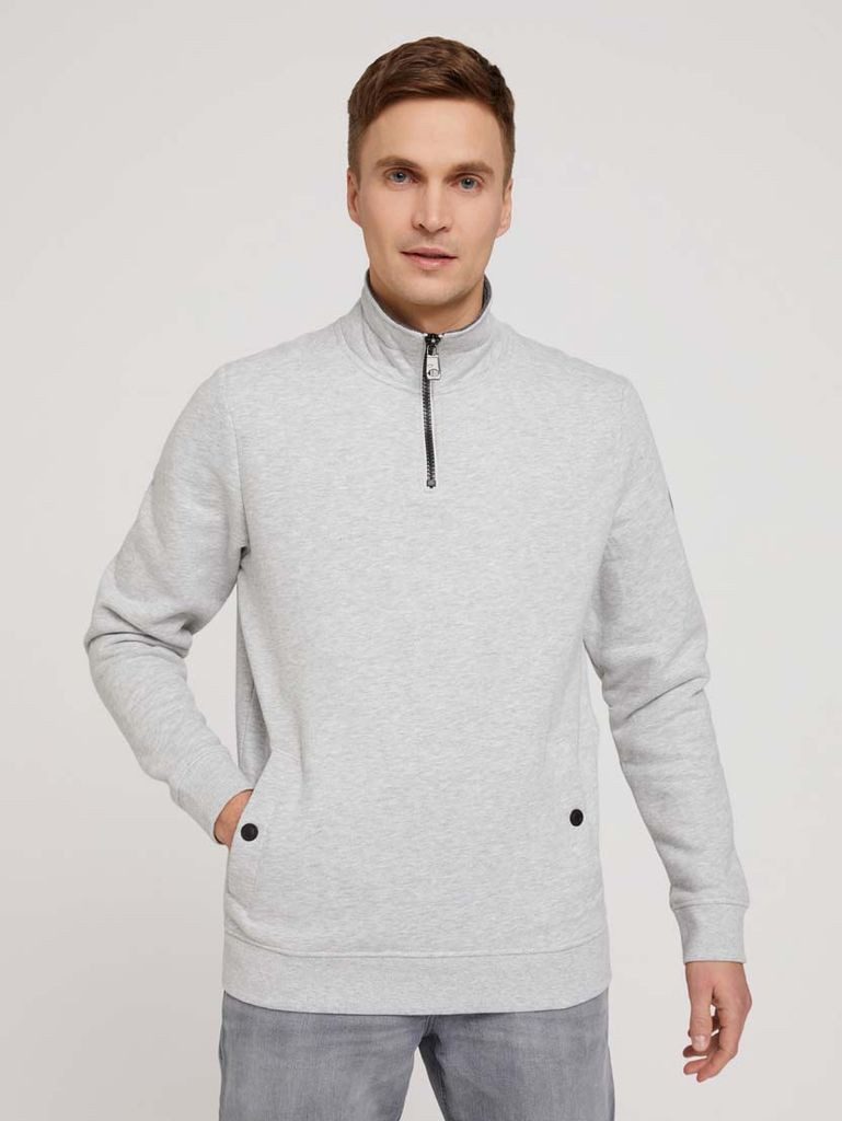 TOM TAILOR Sweatshirt Troyer Grindle Contrast (1-tlg) günstig online kaufen