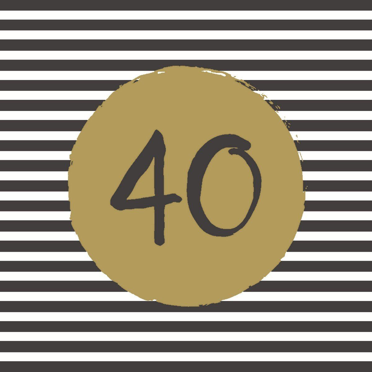 HOME FASHION Papierserviette 20 Салфетки 40th Birthday 33x33cm, (20 St)