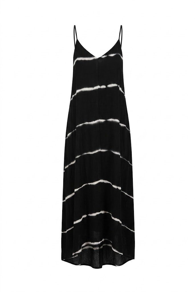 Freeman T. Porter Sommerkleid Redalie Tie & Dye - Maxi-Kleid - langes Sommerkleid - gestreift