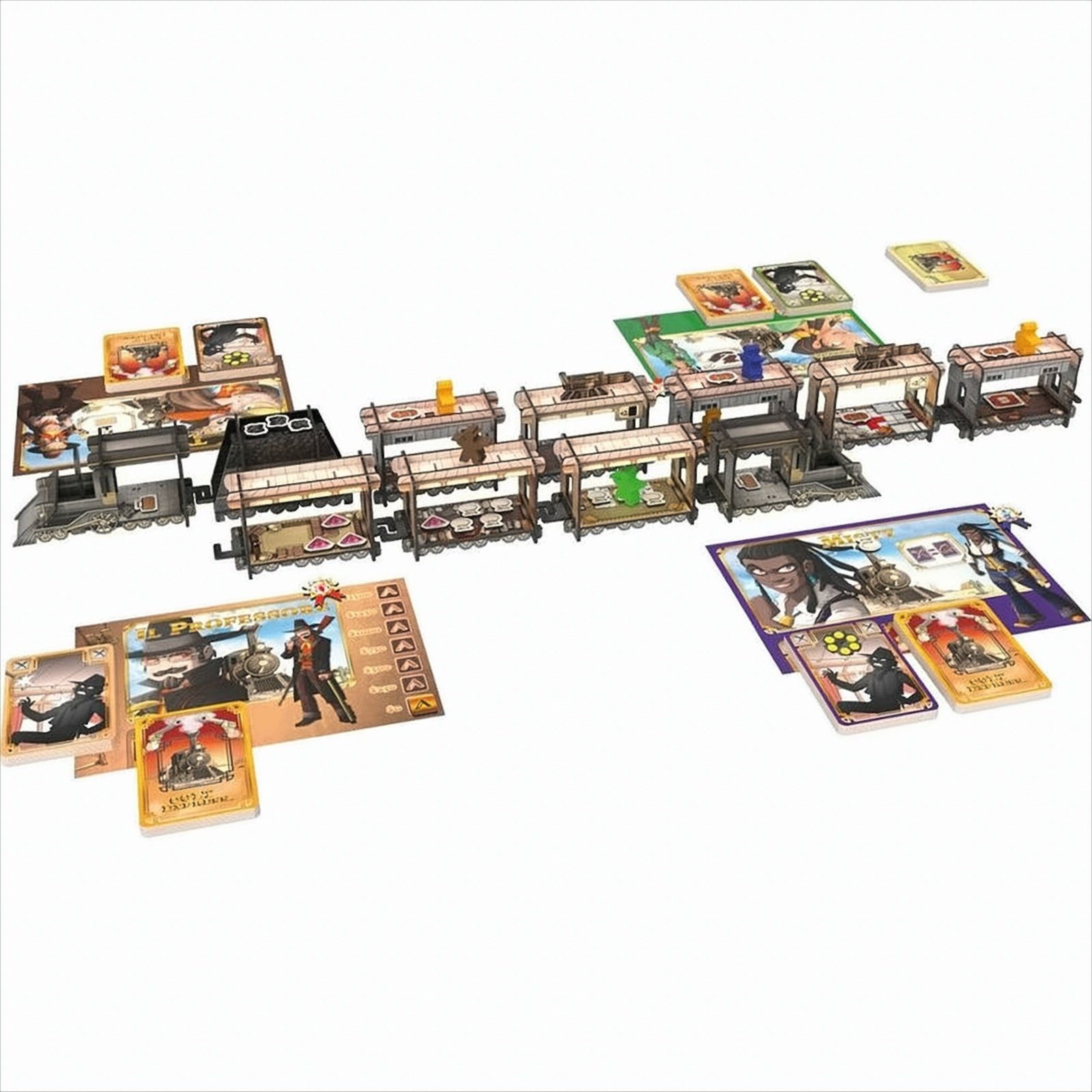 Ludonaute Spiel Colt Express - Gepanzerter Zug & Wachposten